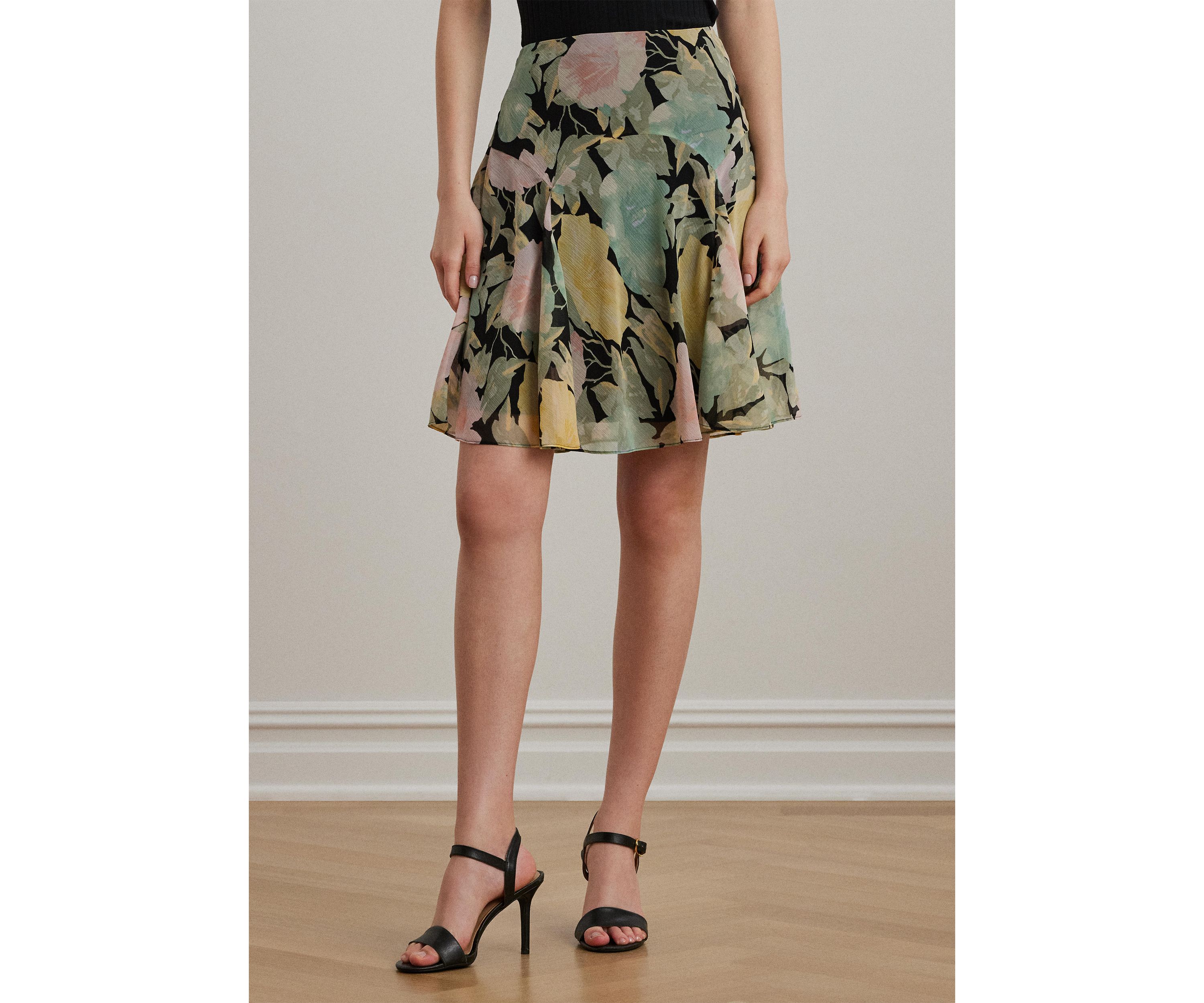 Floral Crinkle Georgette Skirt