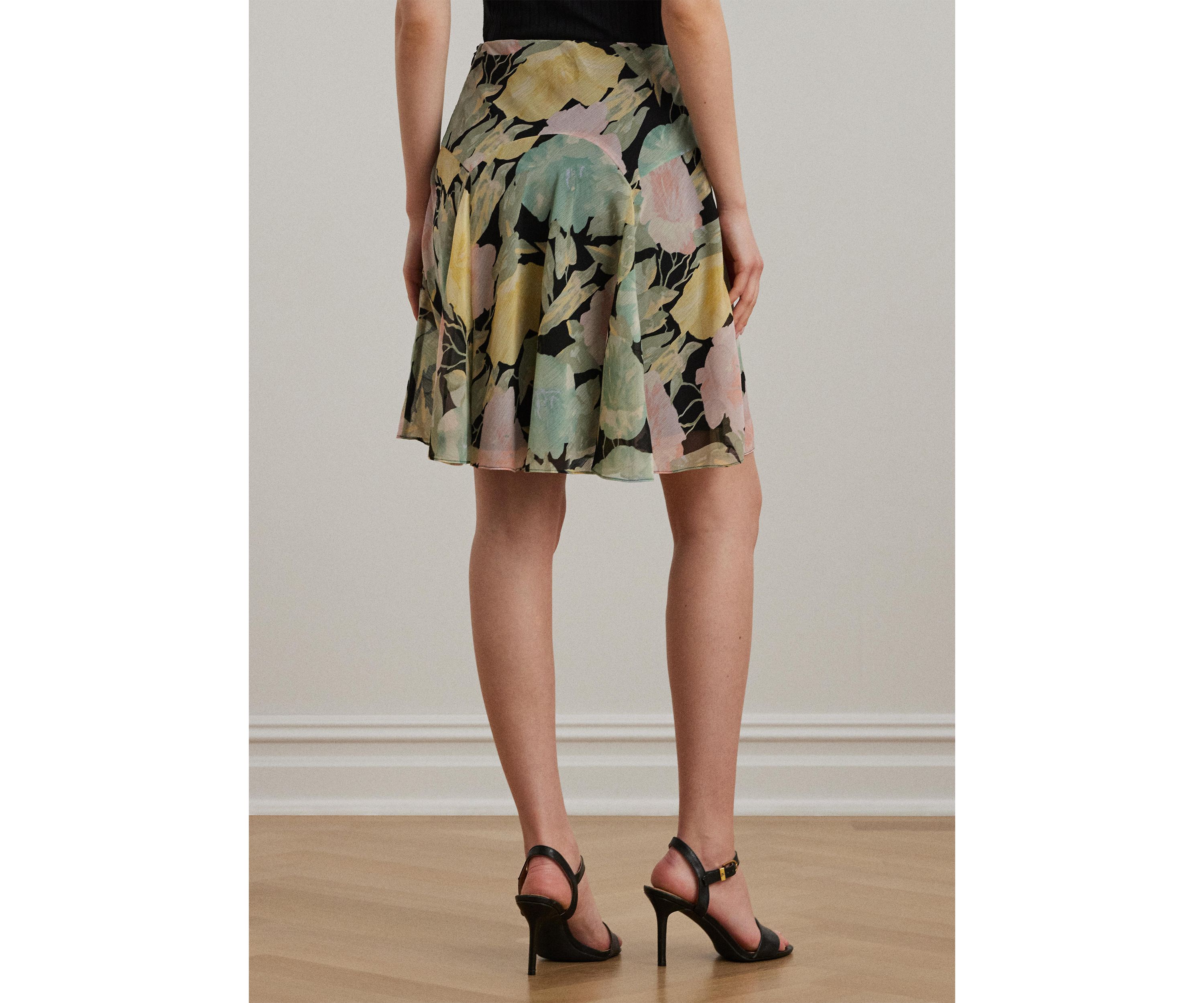 Floral Crinkle Georgette Skirt