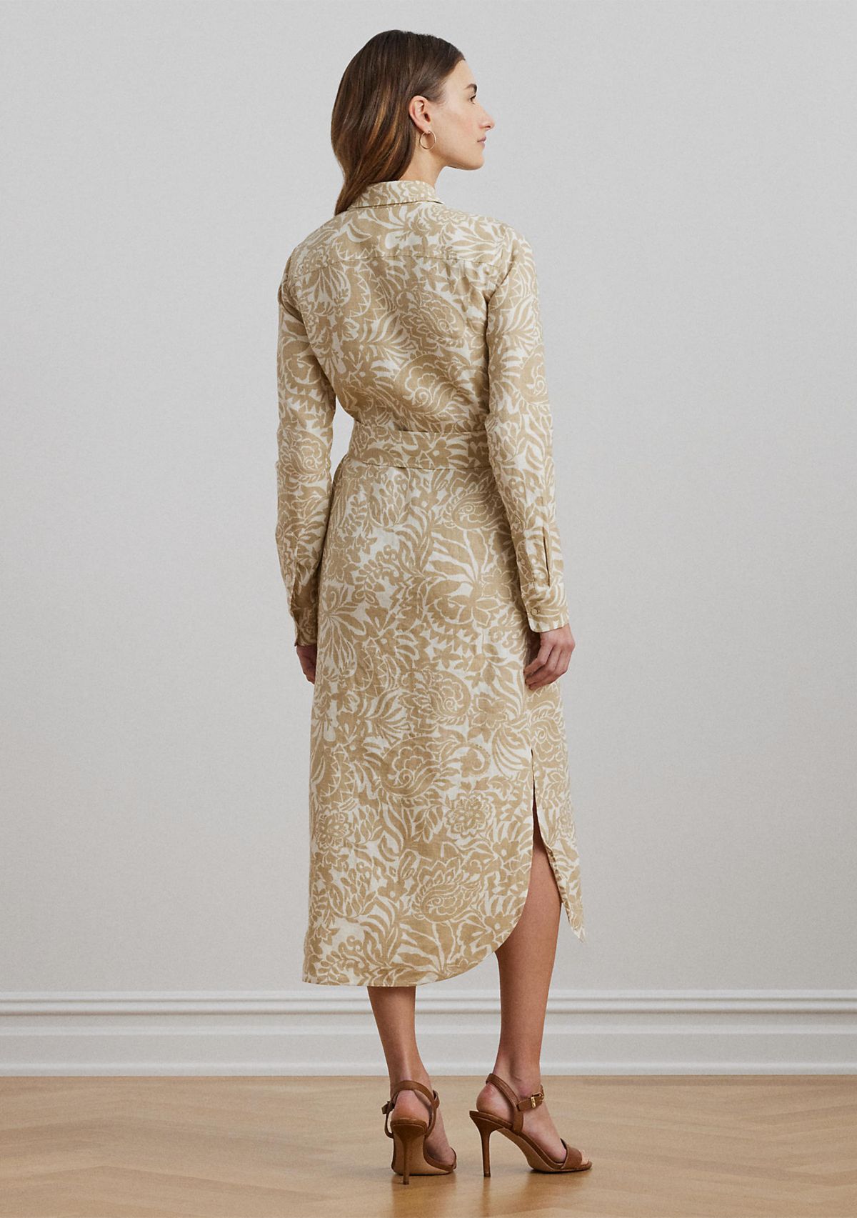 Floral Linen Shirtdress