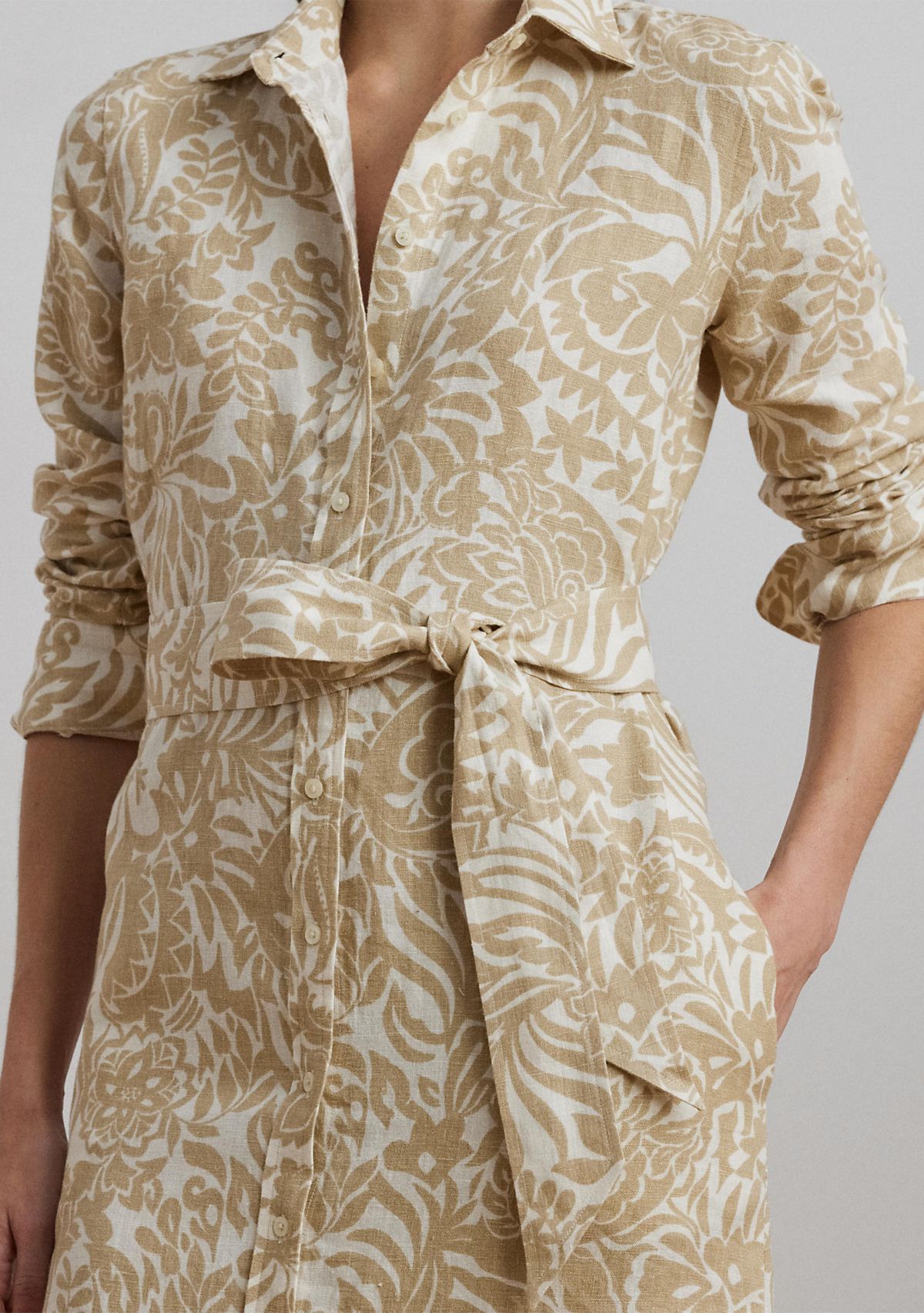 Floral Linen Shirtdress