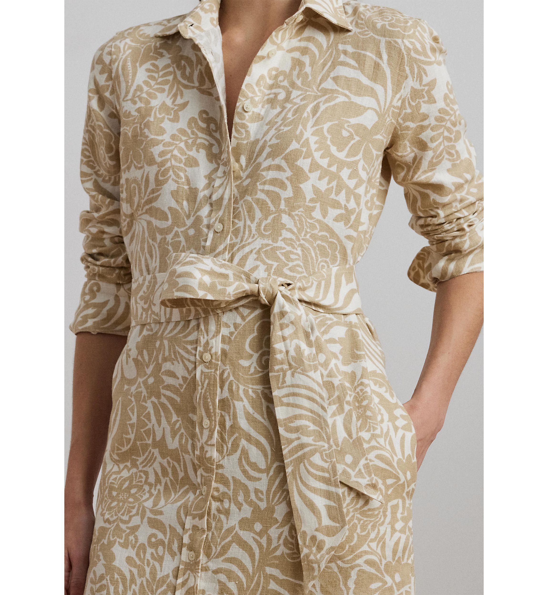 Floral Linen Shirtdress