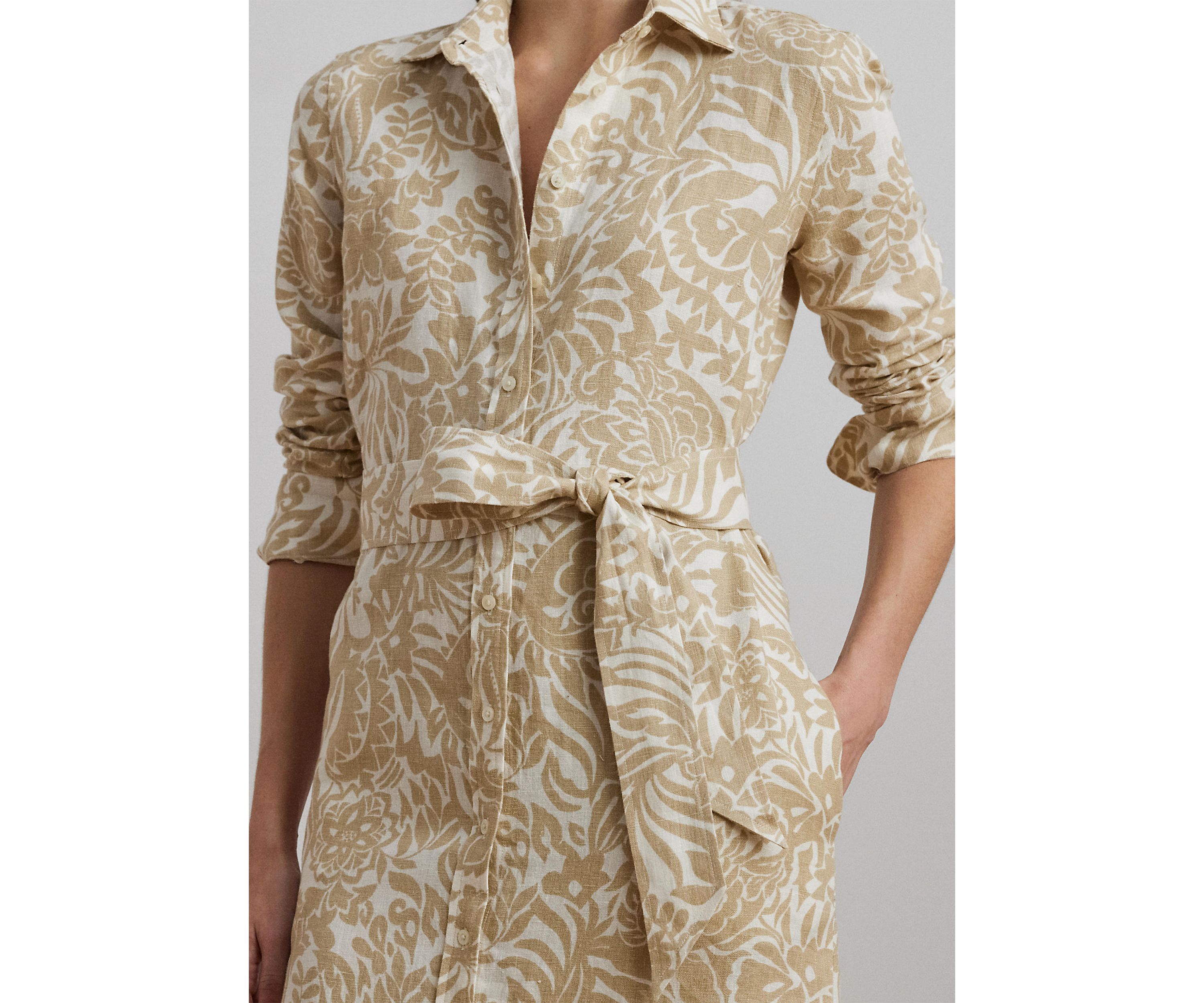 Floral Linen Shirtdress
