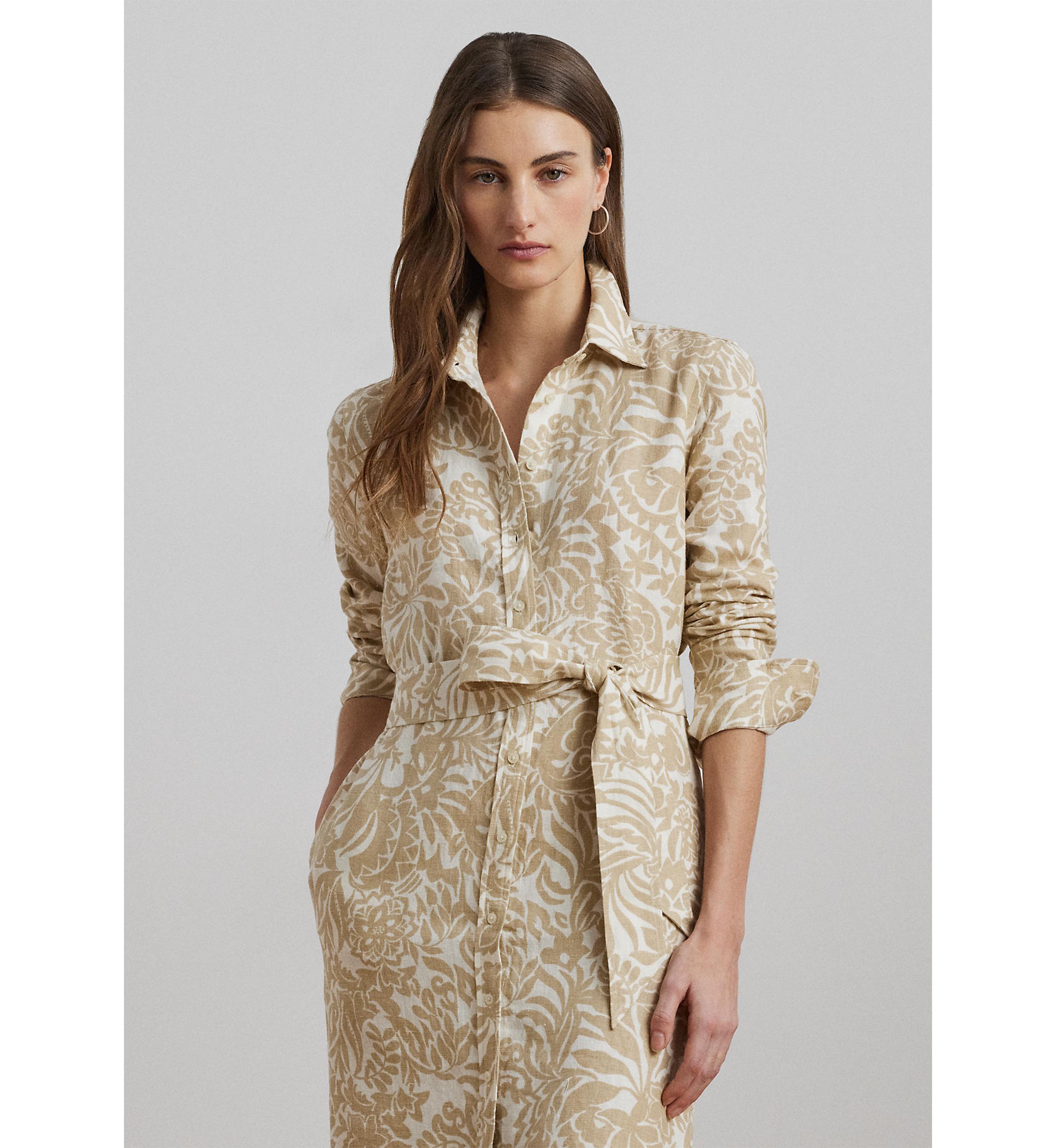 Floral Linen Shirtdress