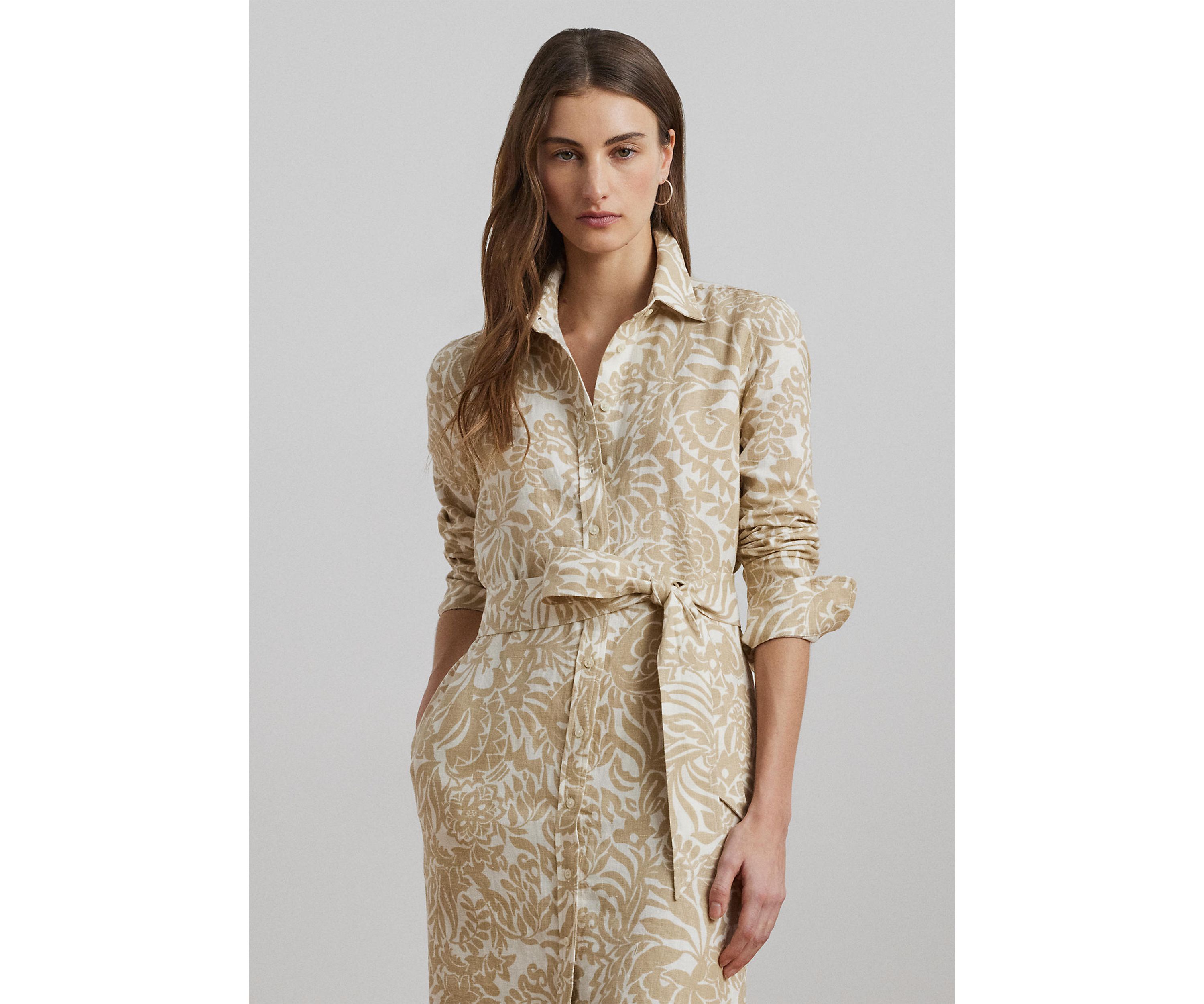 Floral Linen Shirtdress