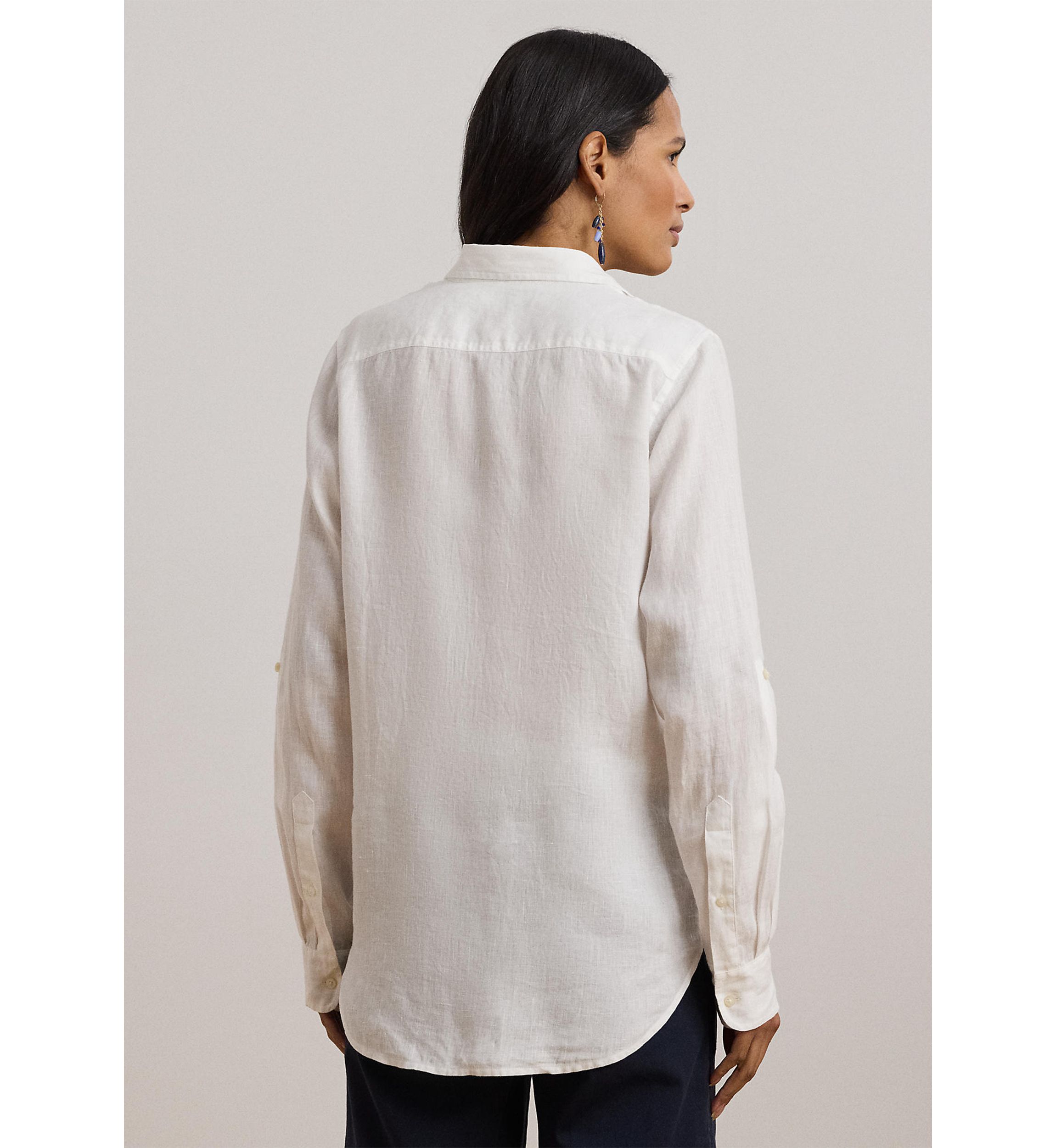 Relaxed Fit Print Roll Tab Sleeve Shirt