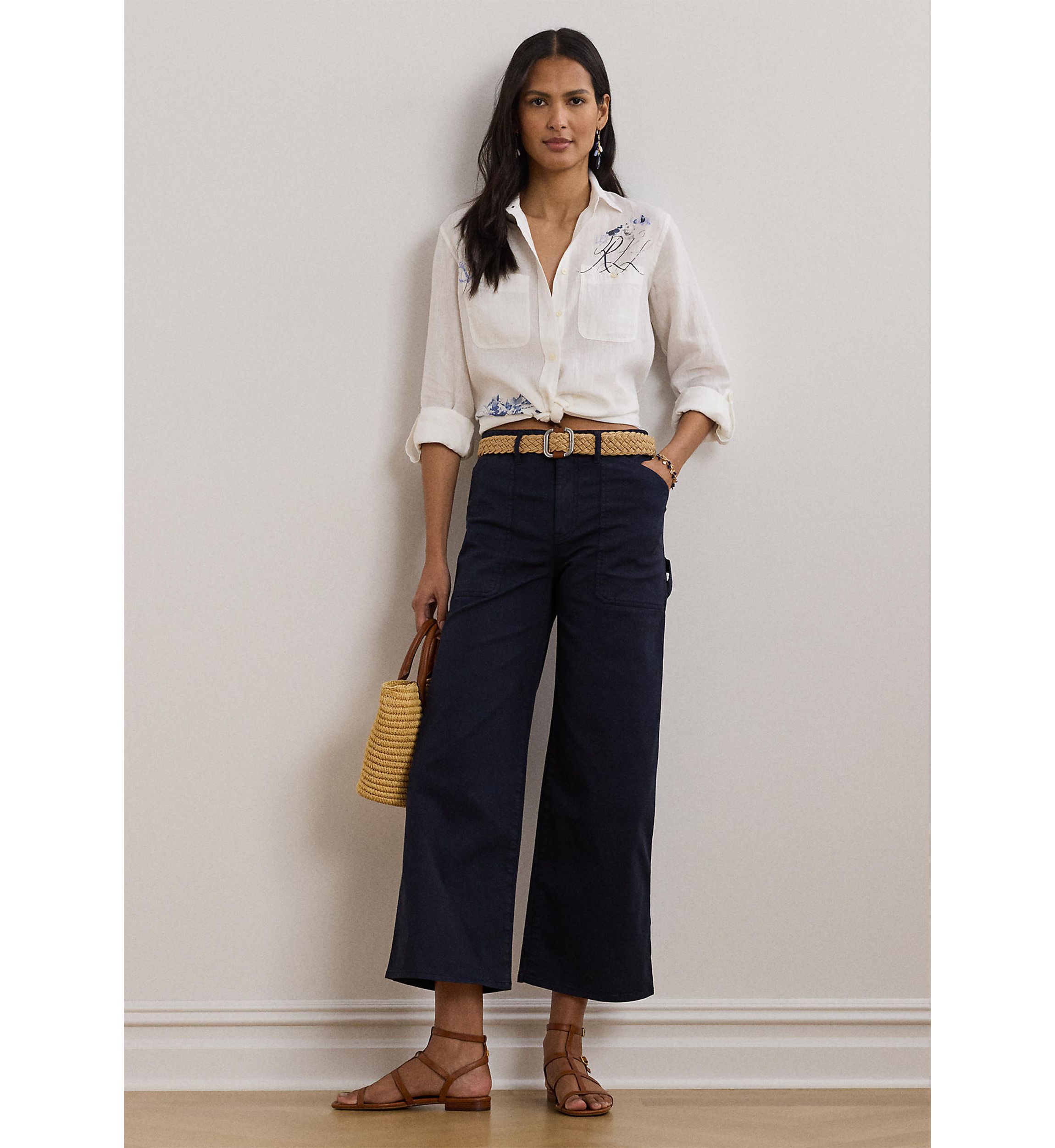 Relaxed Fit Print Roll Tab Sleeve Shirt