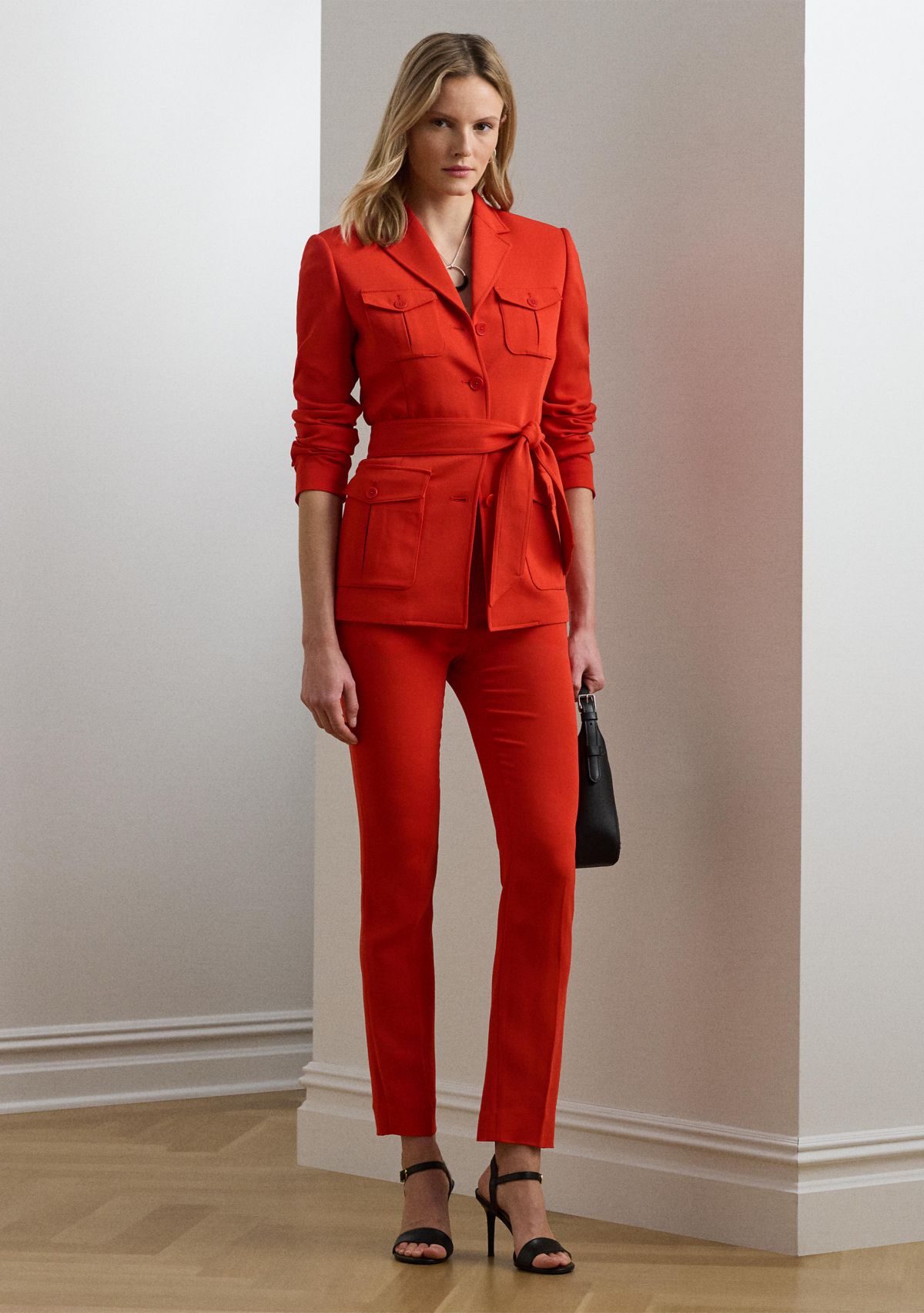 Womens Stretch Cady Cropped Pants