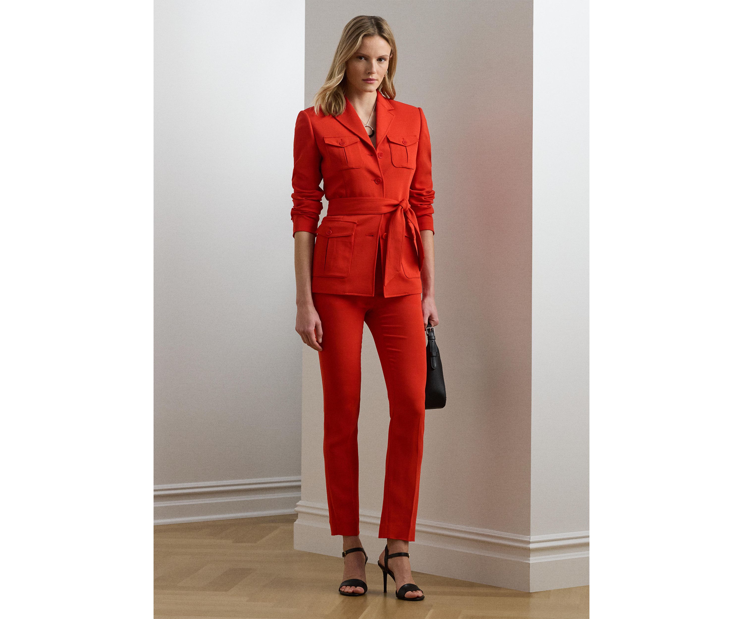 Womens Stretch Cady Cropped Pants