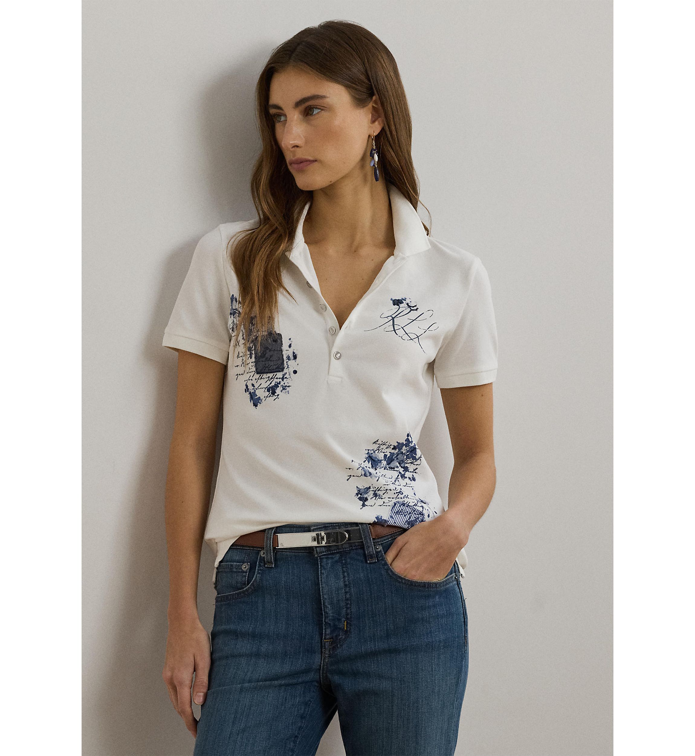 Patchwork Piqué Polo Shirt