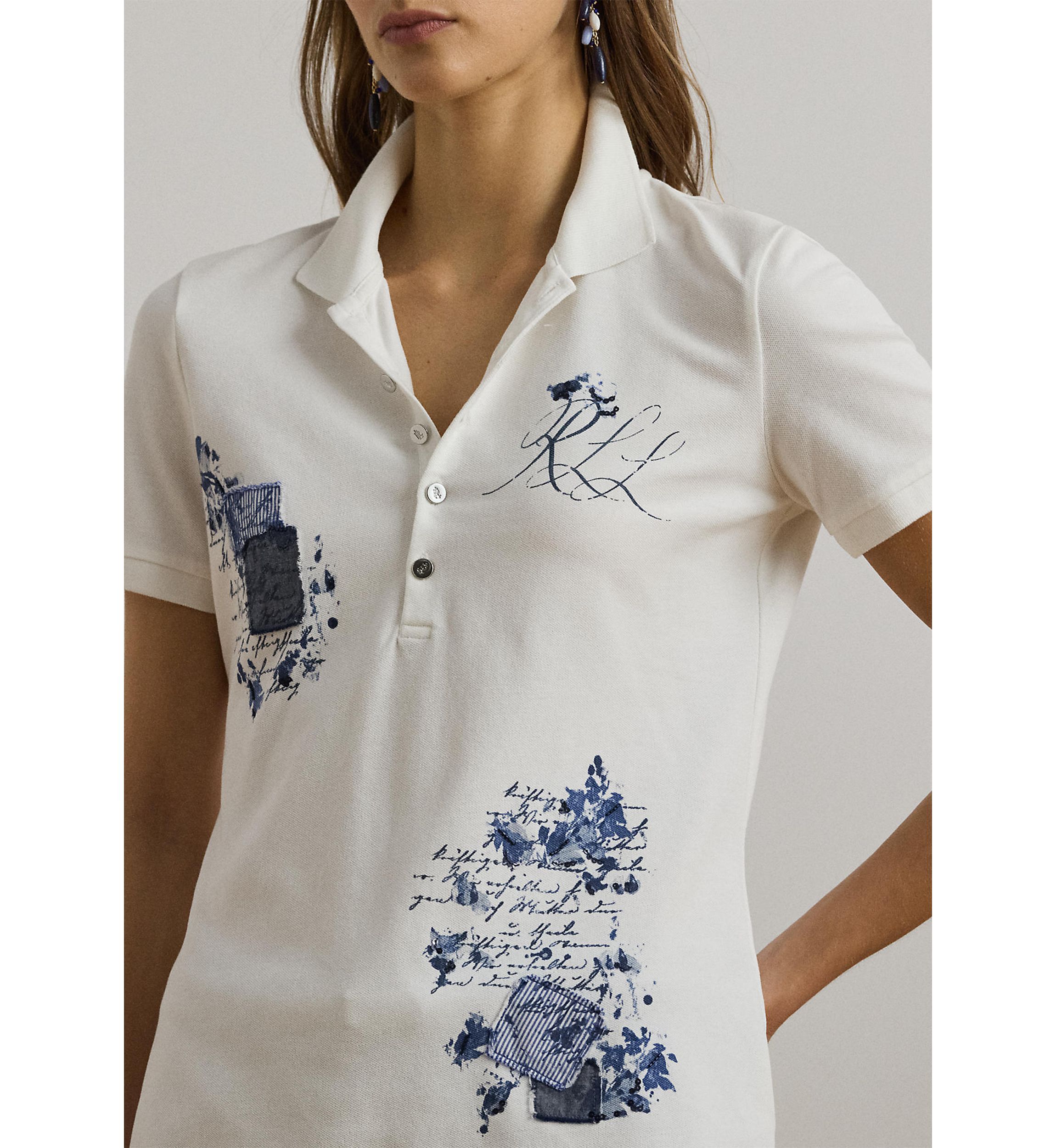 Patchwork Piqué Polo Shirt
