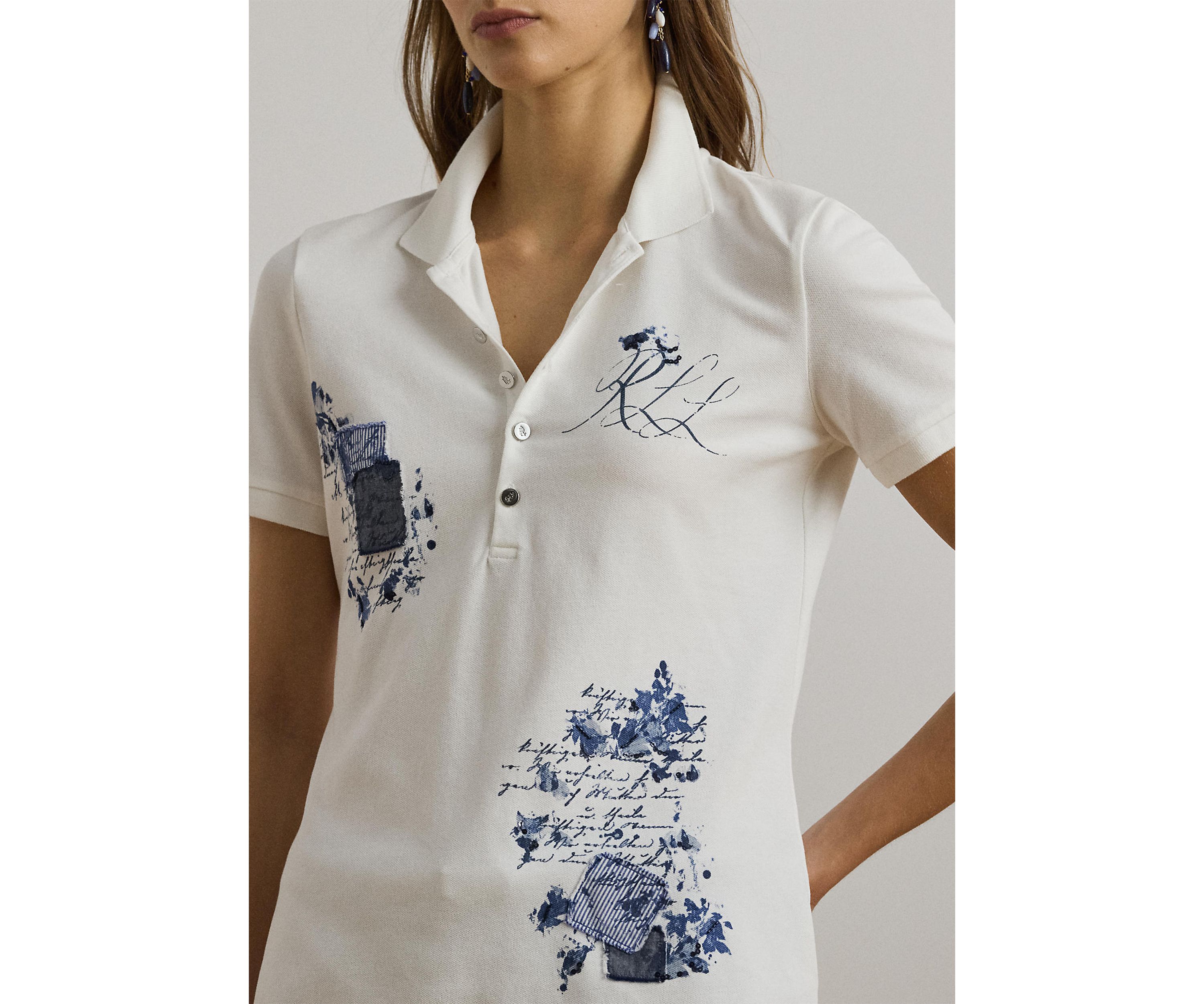 Patchwork Piqué Polo Shirt