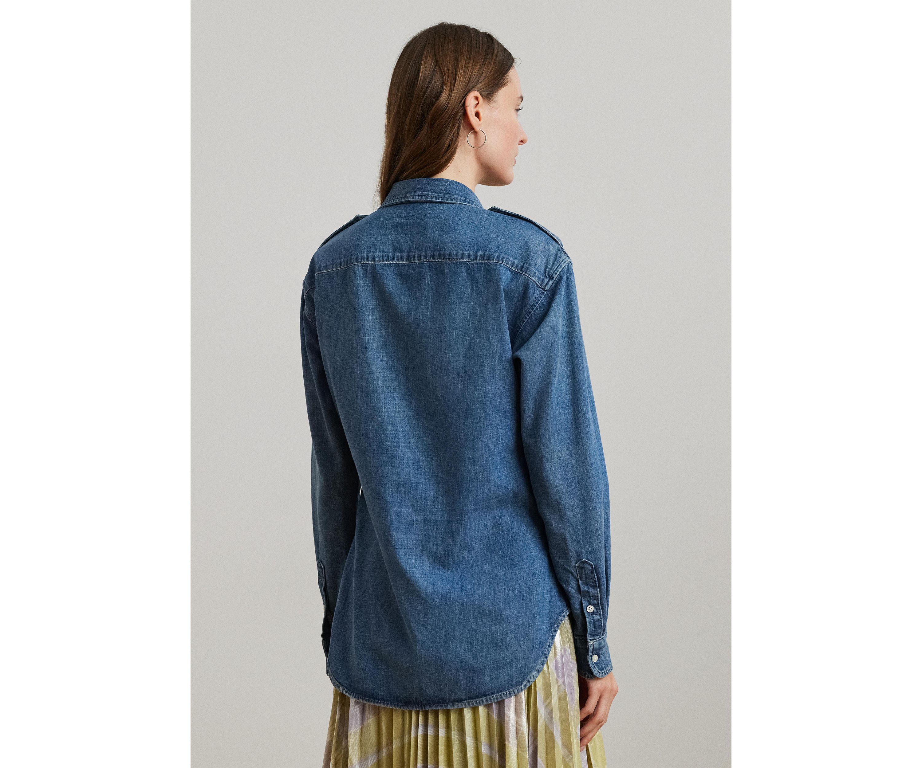 Womens Relaxed Fit Denim Shirt