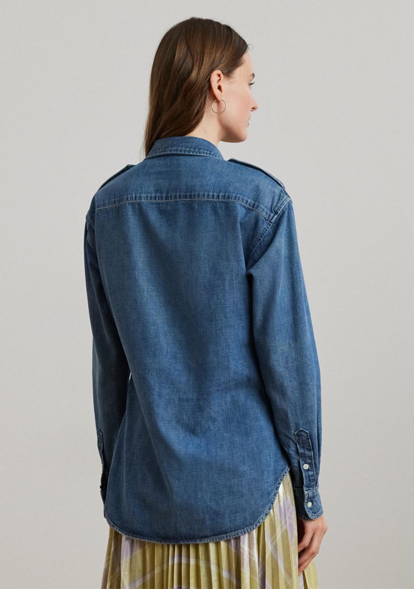 Womens Relaxed Fit Denim Shirt