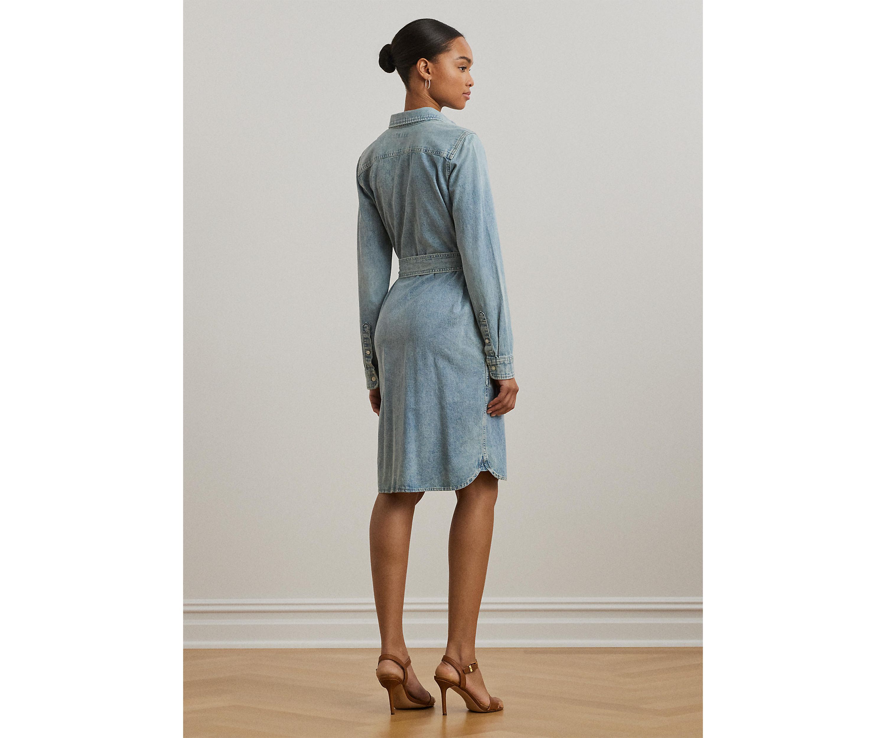 Belted Denim Shirtdress