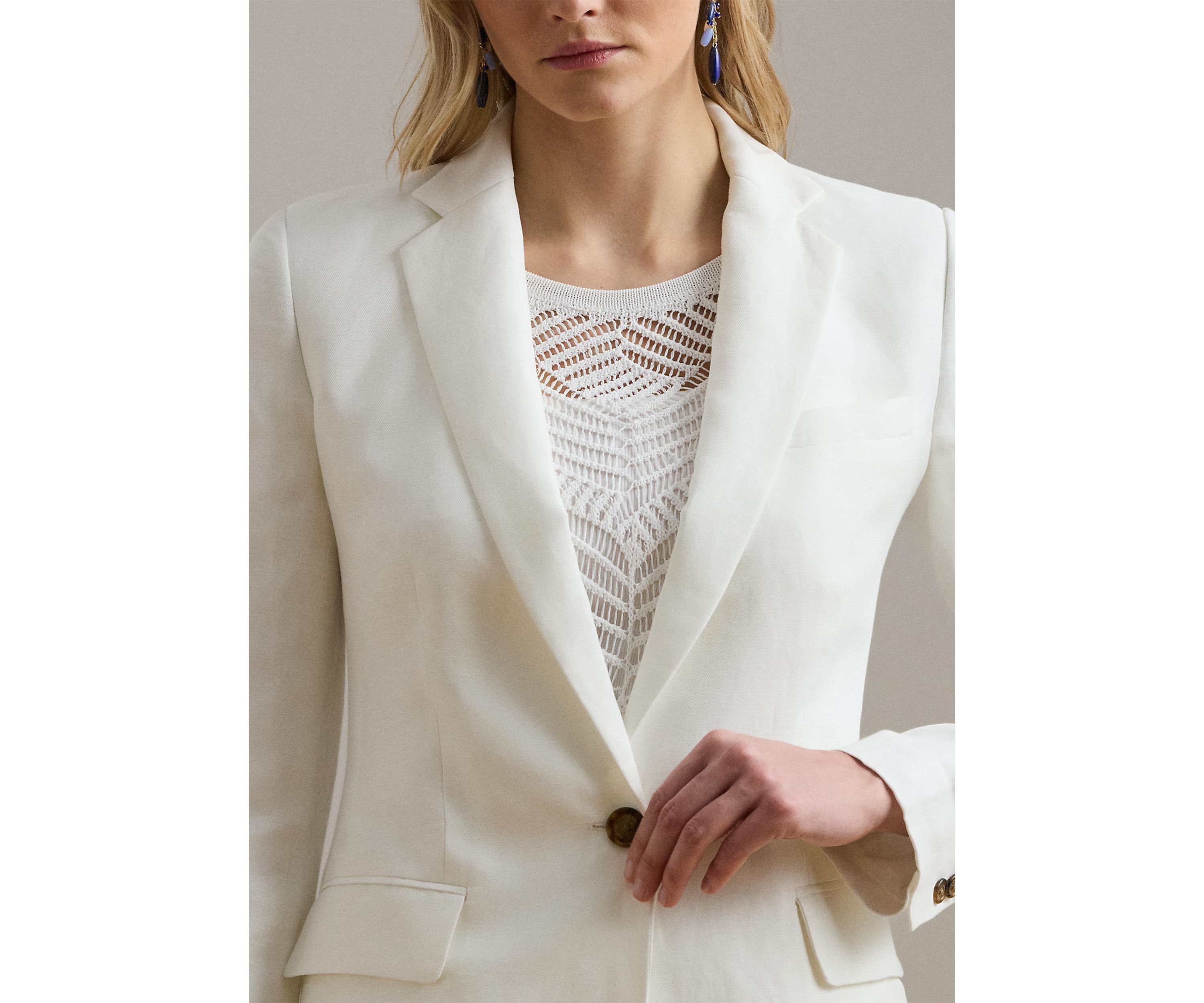 Linen Blend Twill Blazer