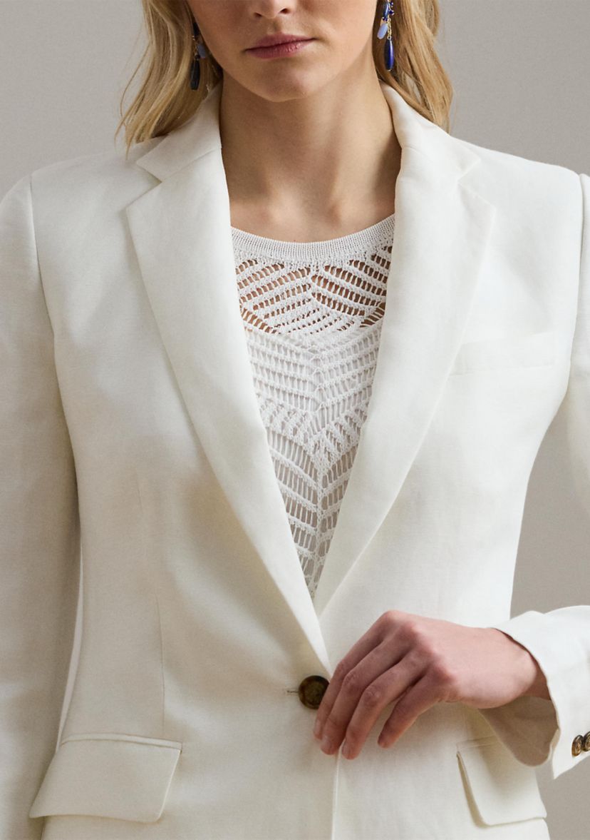 Linen Blend Twill Blazer