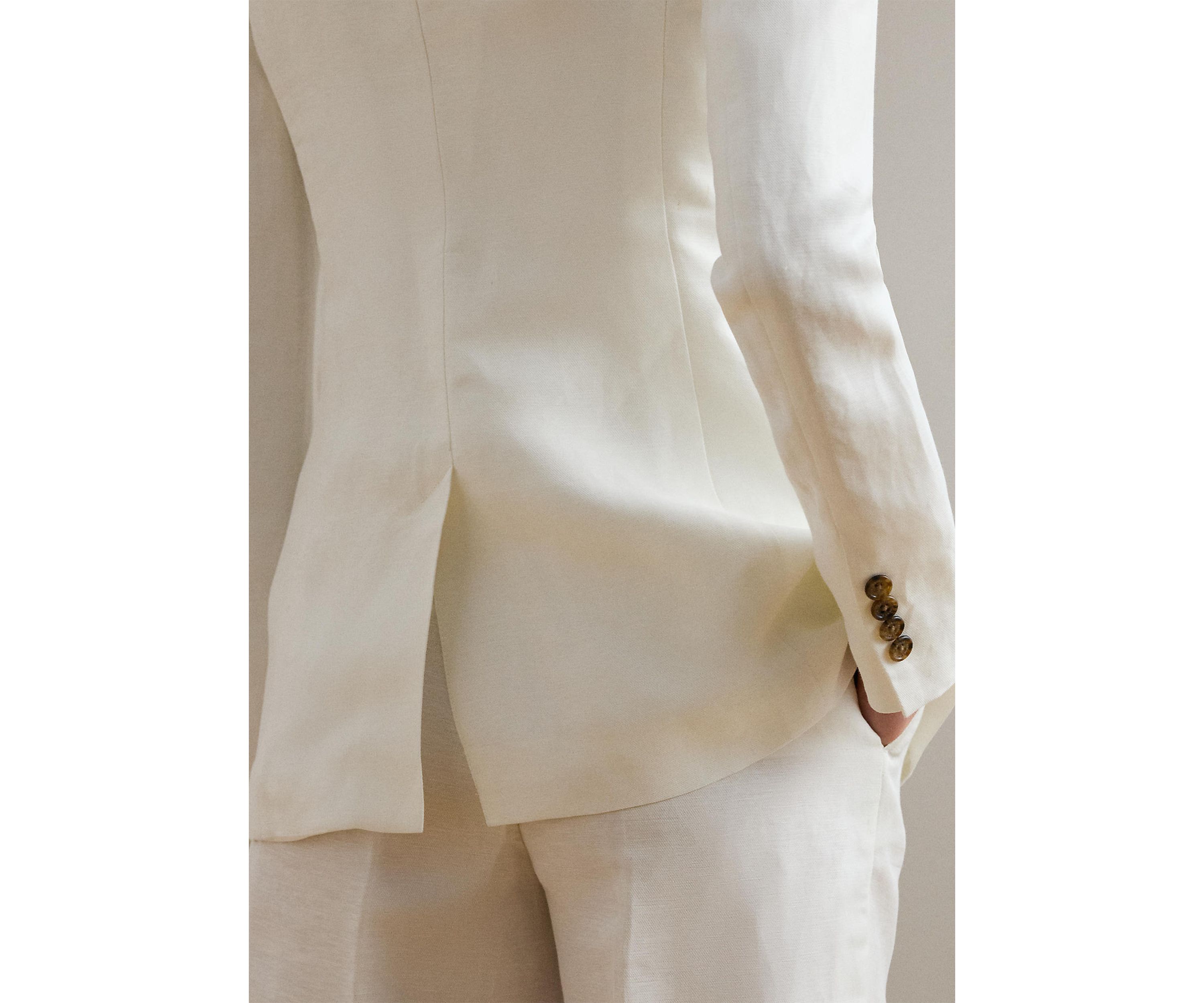 Linen Blend Twill Blazer
