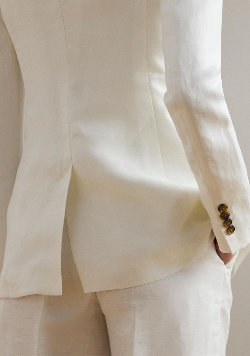 Linen Blend Twill Blazer