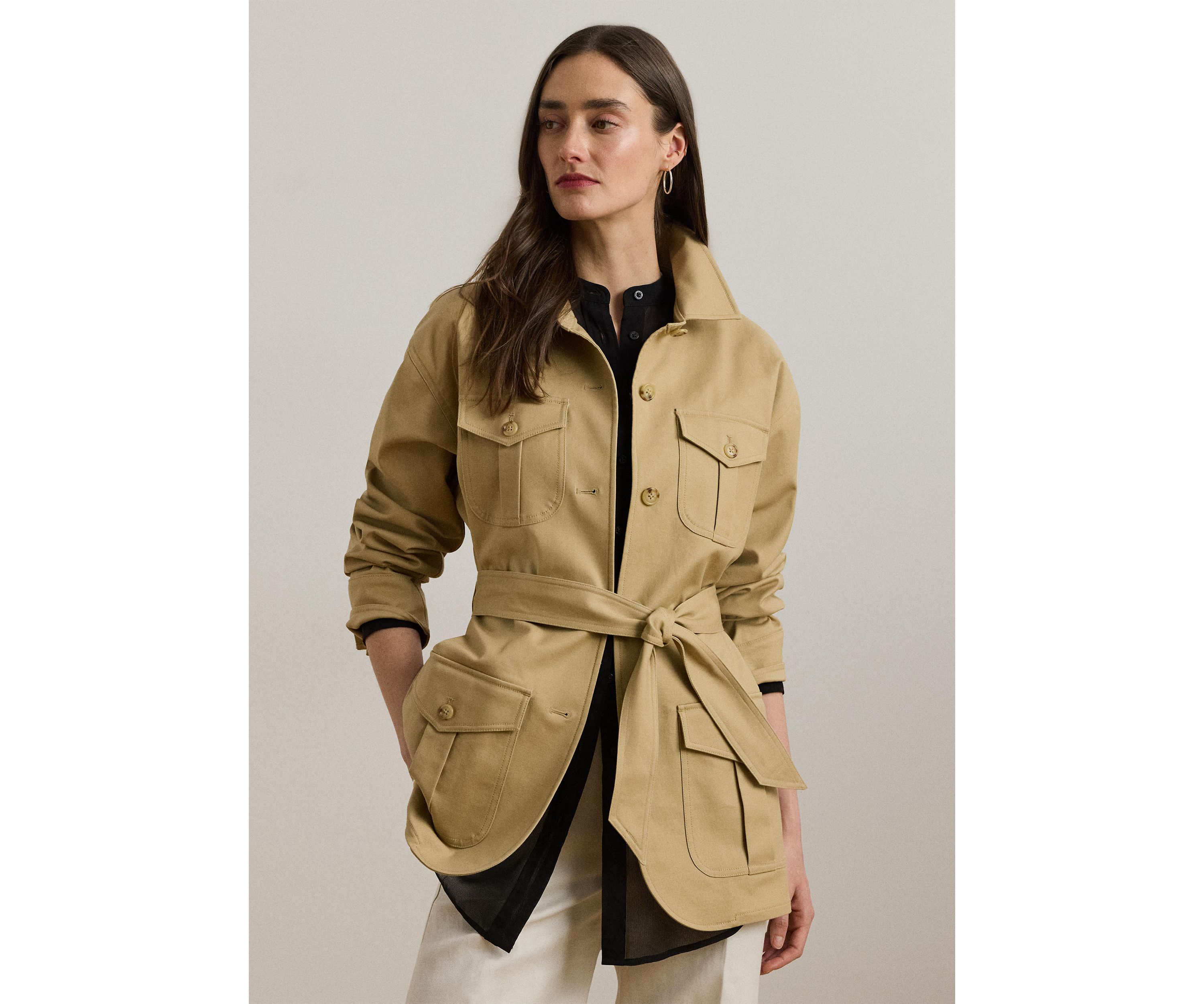 Womens Double Faced Stretch Cotton Field Jacket