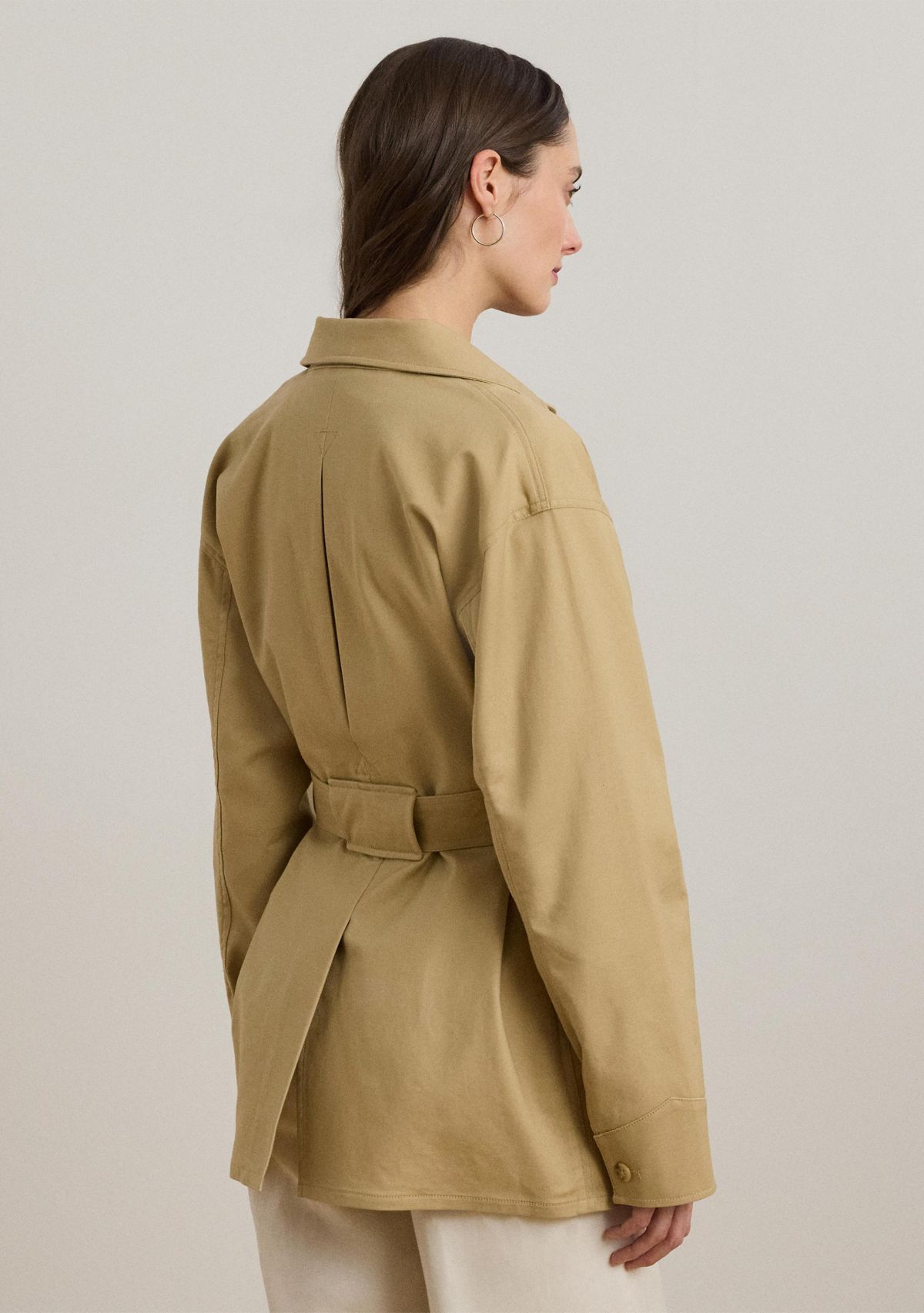 Womens Double Faced Stretch Cotton Field Jacket
