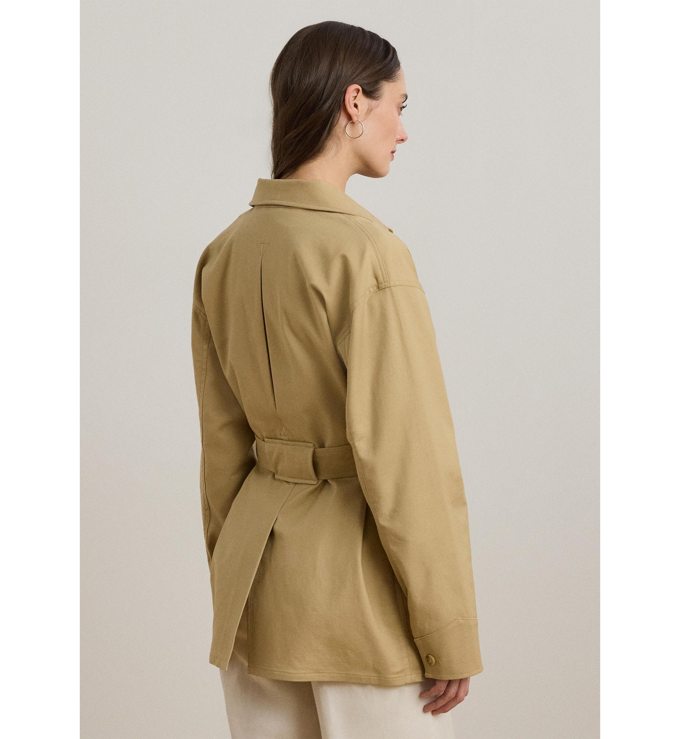 Womens Double Faced Stretch Cotton Field Jacket