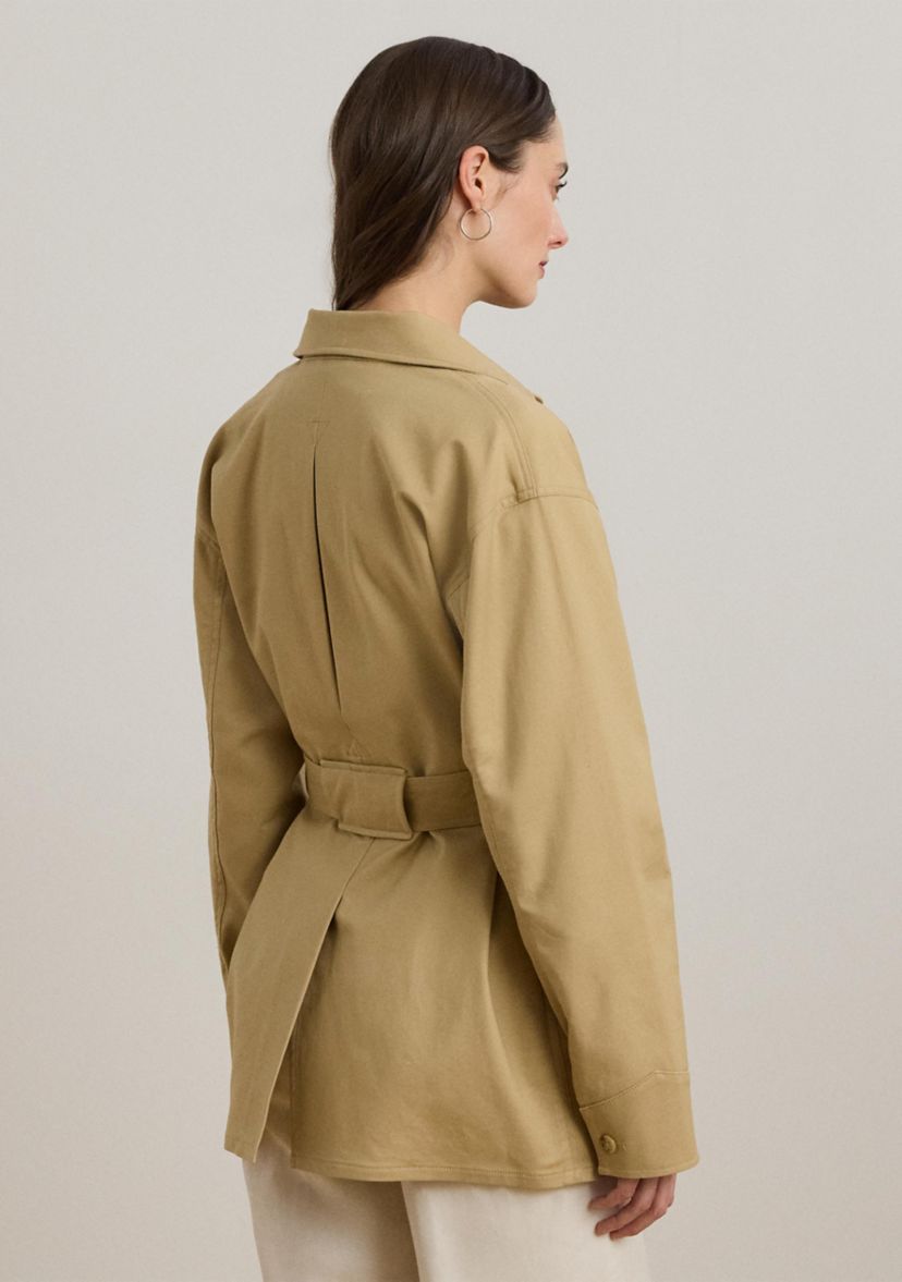 Womens Double Faced Stretch Cotton Field Jacket