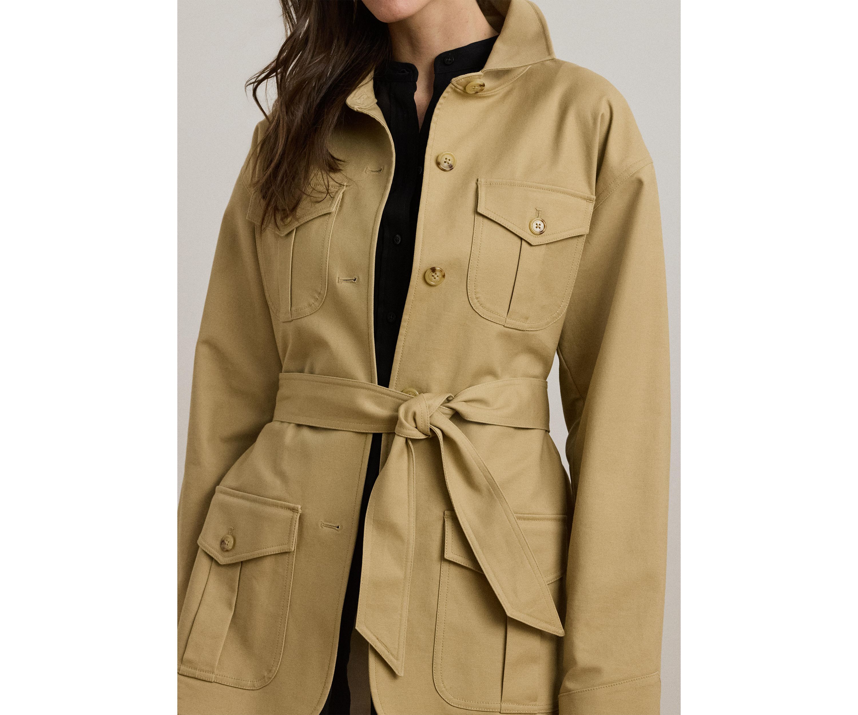 Womens Double Faced Stretch Cotton Field Jacket