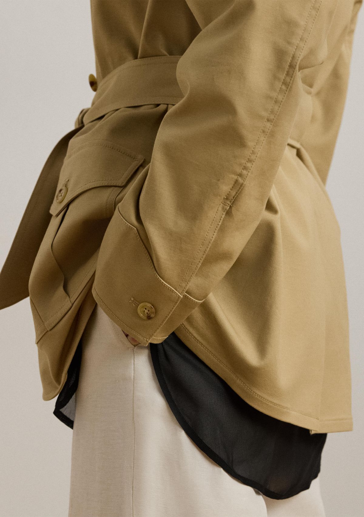 Womens Double Faced Stretch Cotton Field Jacket