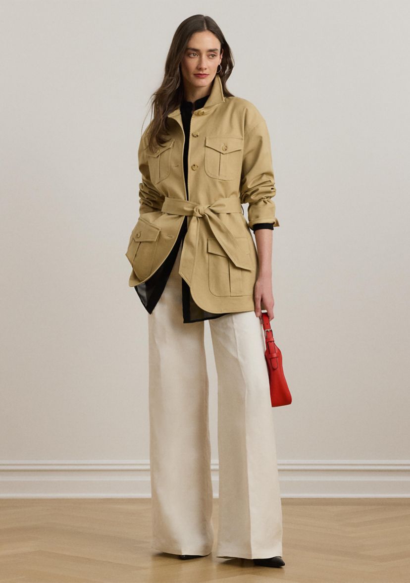 Womens Double Faced Stretch Cotton Field Jacket