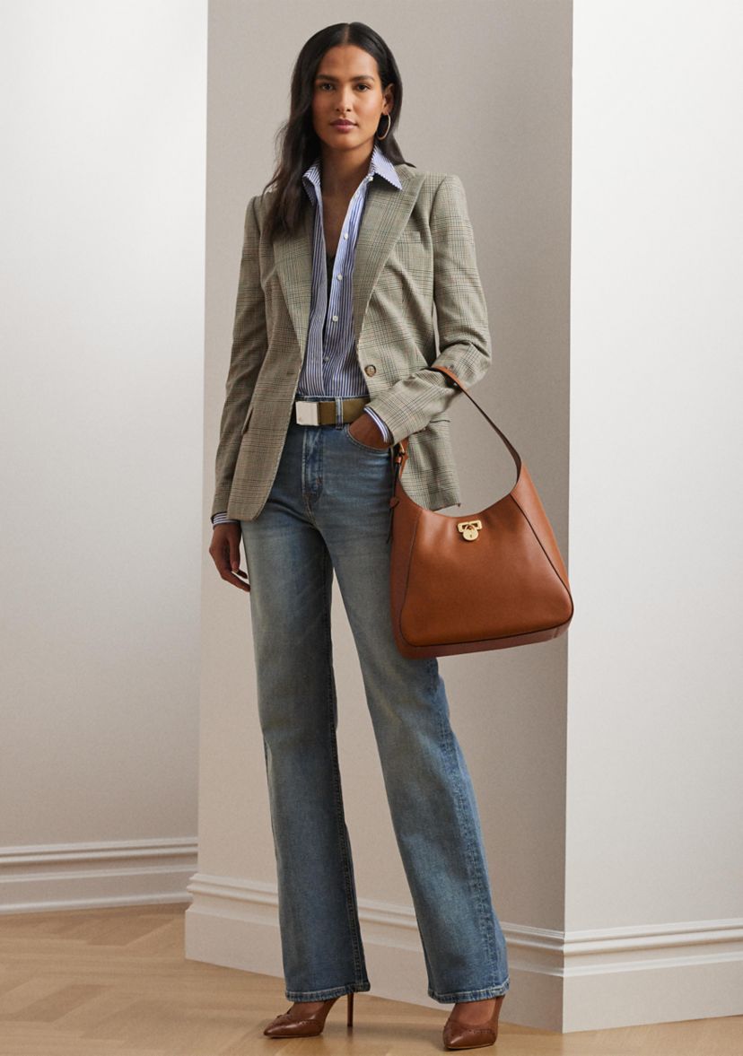 Womens High-Rise Wide-Leg Jeans