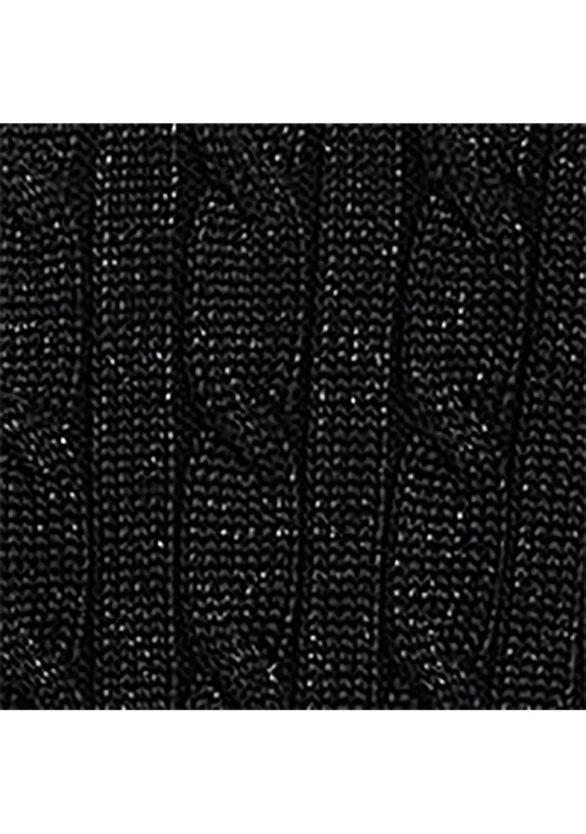 Womens Metallic Cable-Knit Polo Sweater