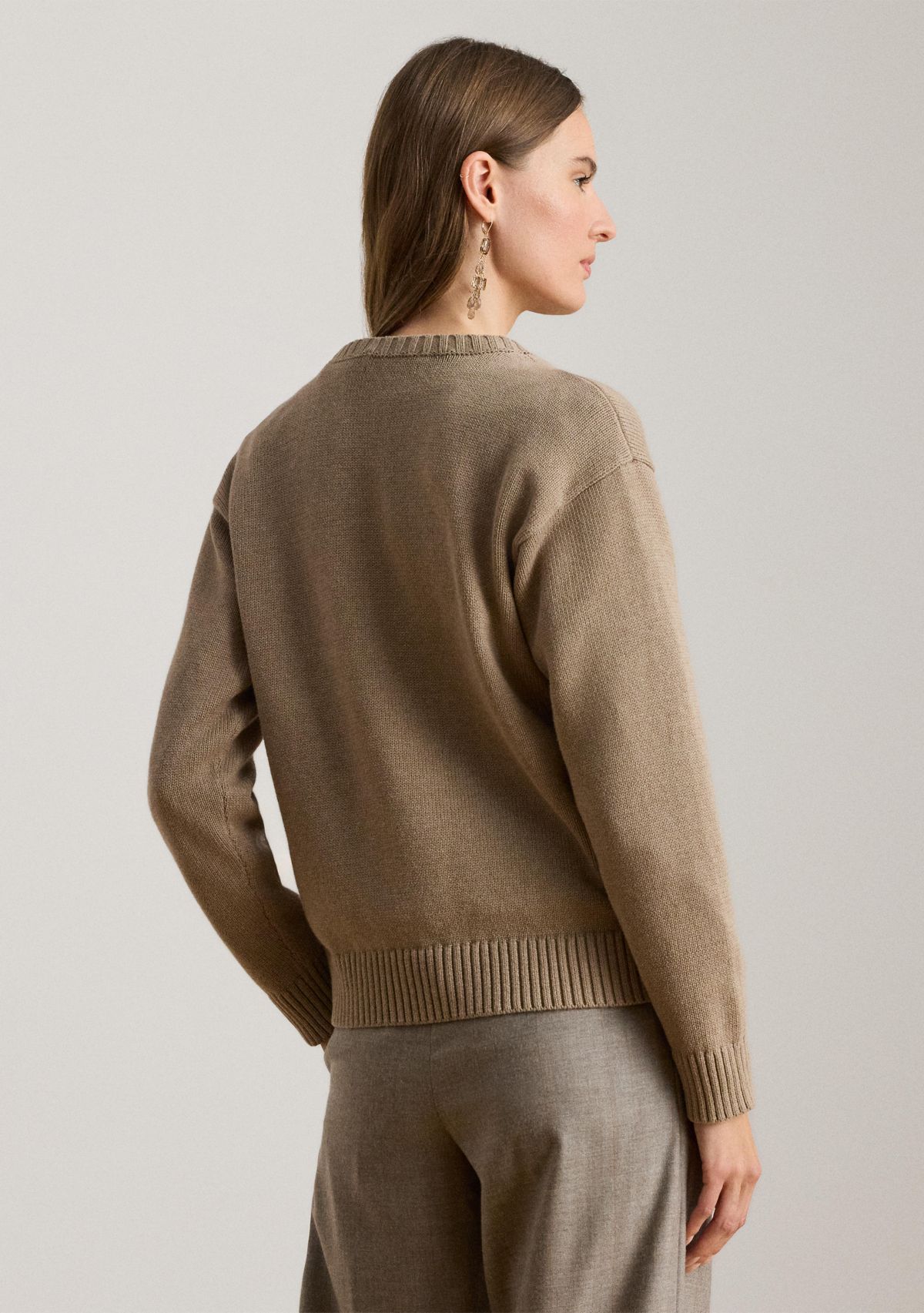 Womens Intarsia-Knit English Setter Sweater