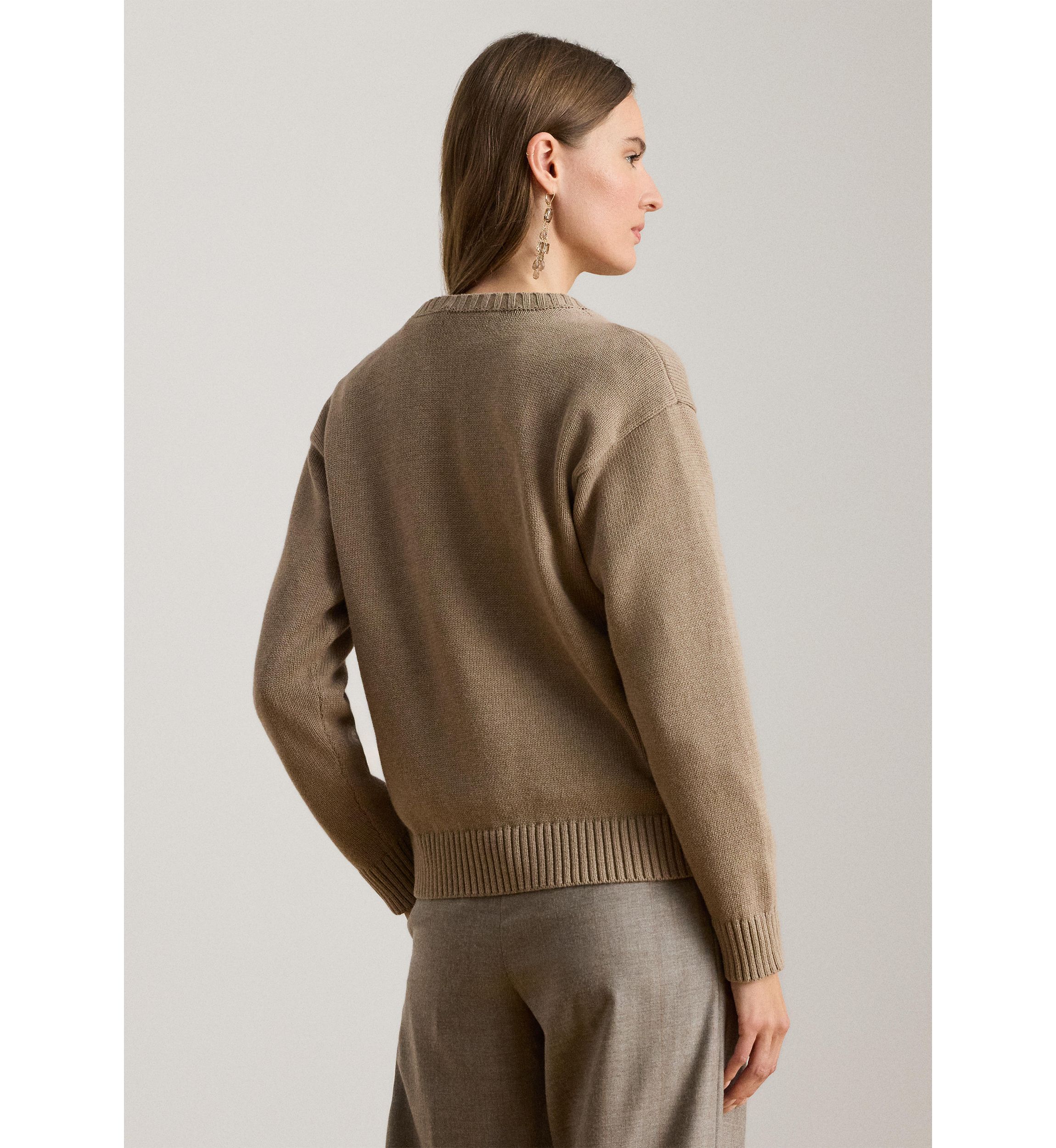 Womens Intarsia-Knit English Setter Sweater
