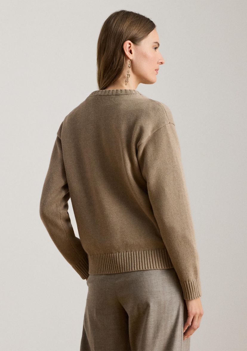 Womens Intarsia-Knit English Setter Sweater