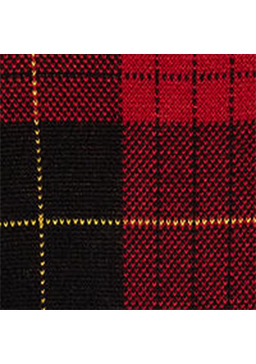 Womens Plaid Cotton-Blend Sweater