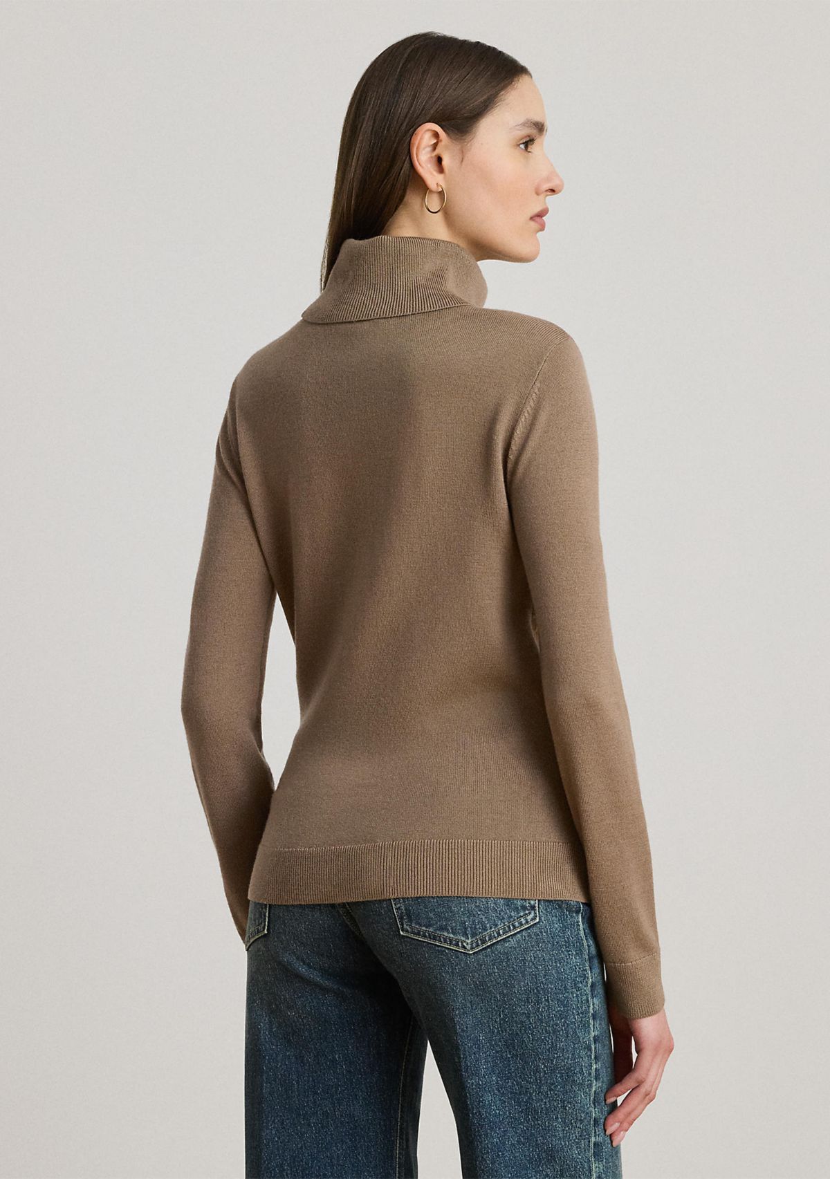 Geo-Print Wool-Blend Turtleneck Sweater