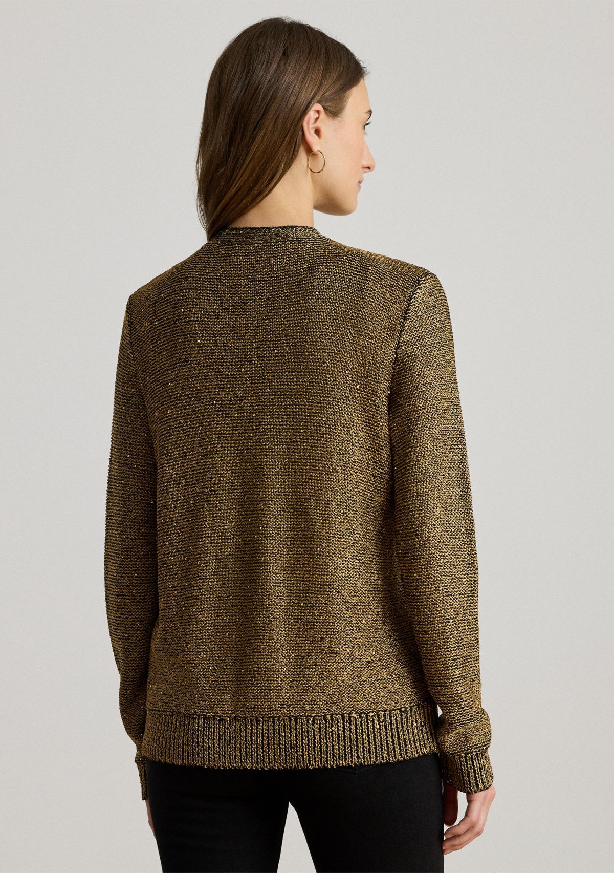Sequined Linen-Blend Cardigan