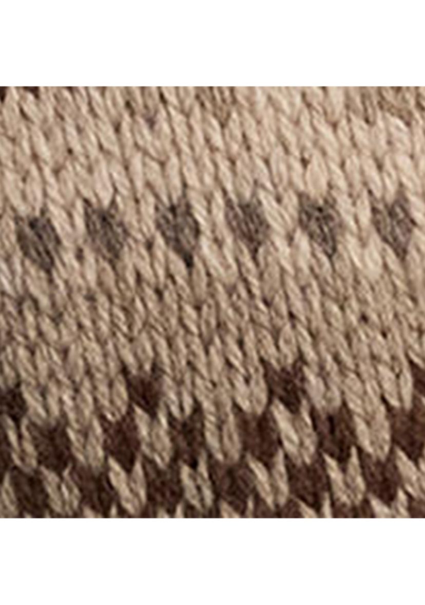 Womens Fair Isle Belted Wool-Blend Cardigan