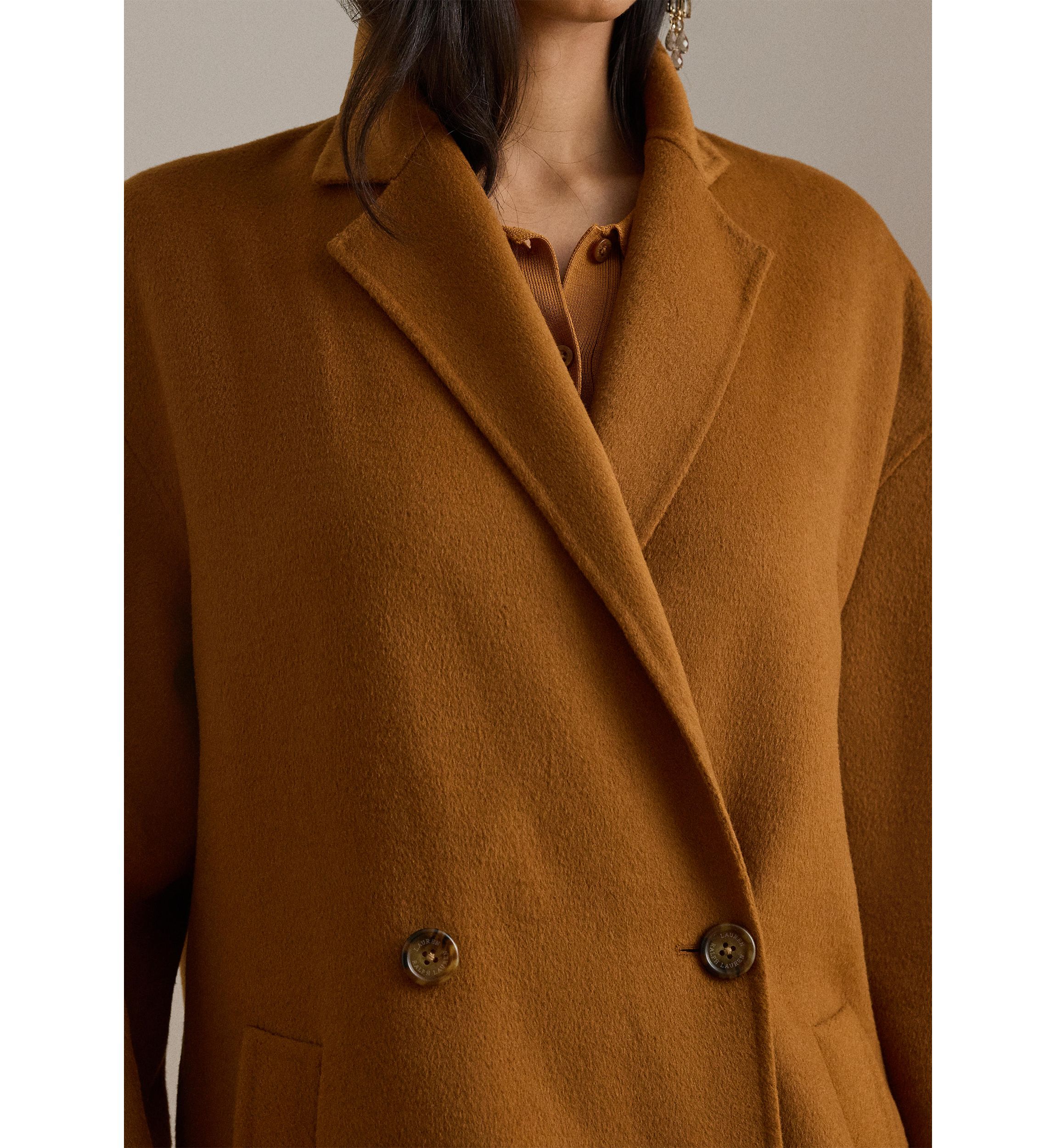 Double-Breasted Wool-Blend Cocoon Coat