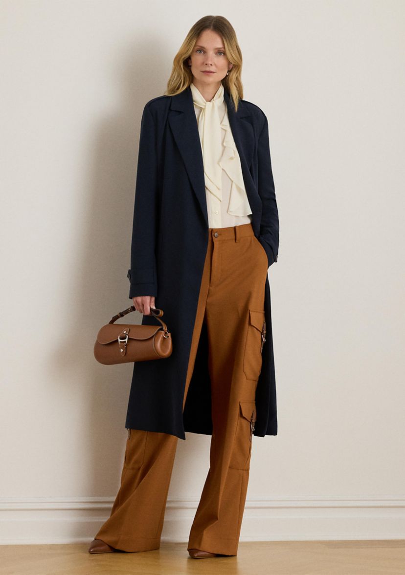 Double-Faced Georgette Wrap Coat