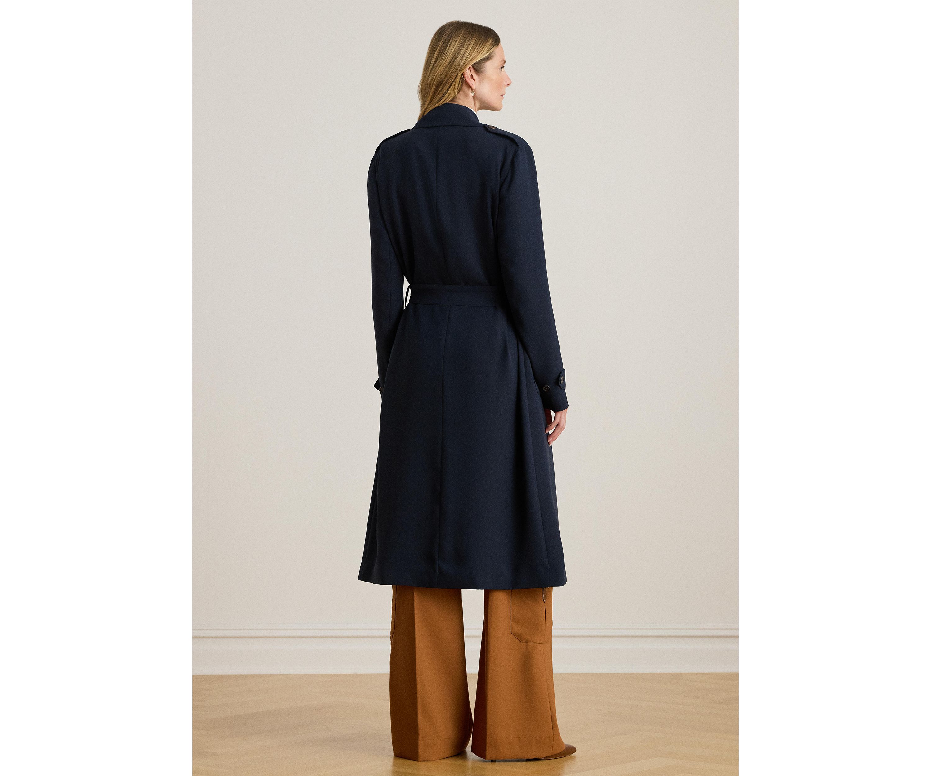 Double-Faced Georgette Wrap Coat