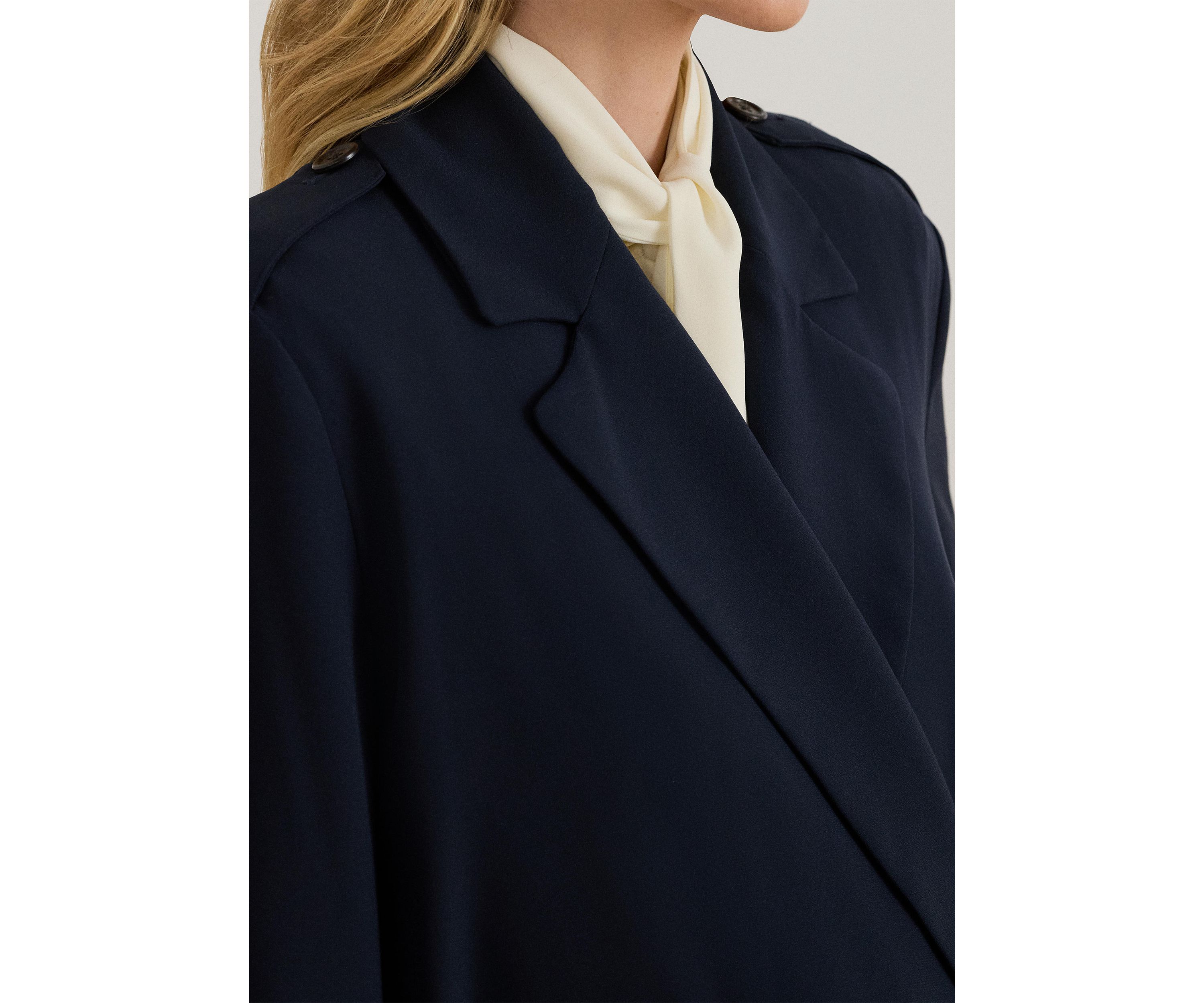 Double-Faced Georgette Wrap Coat