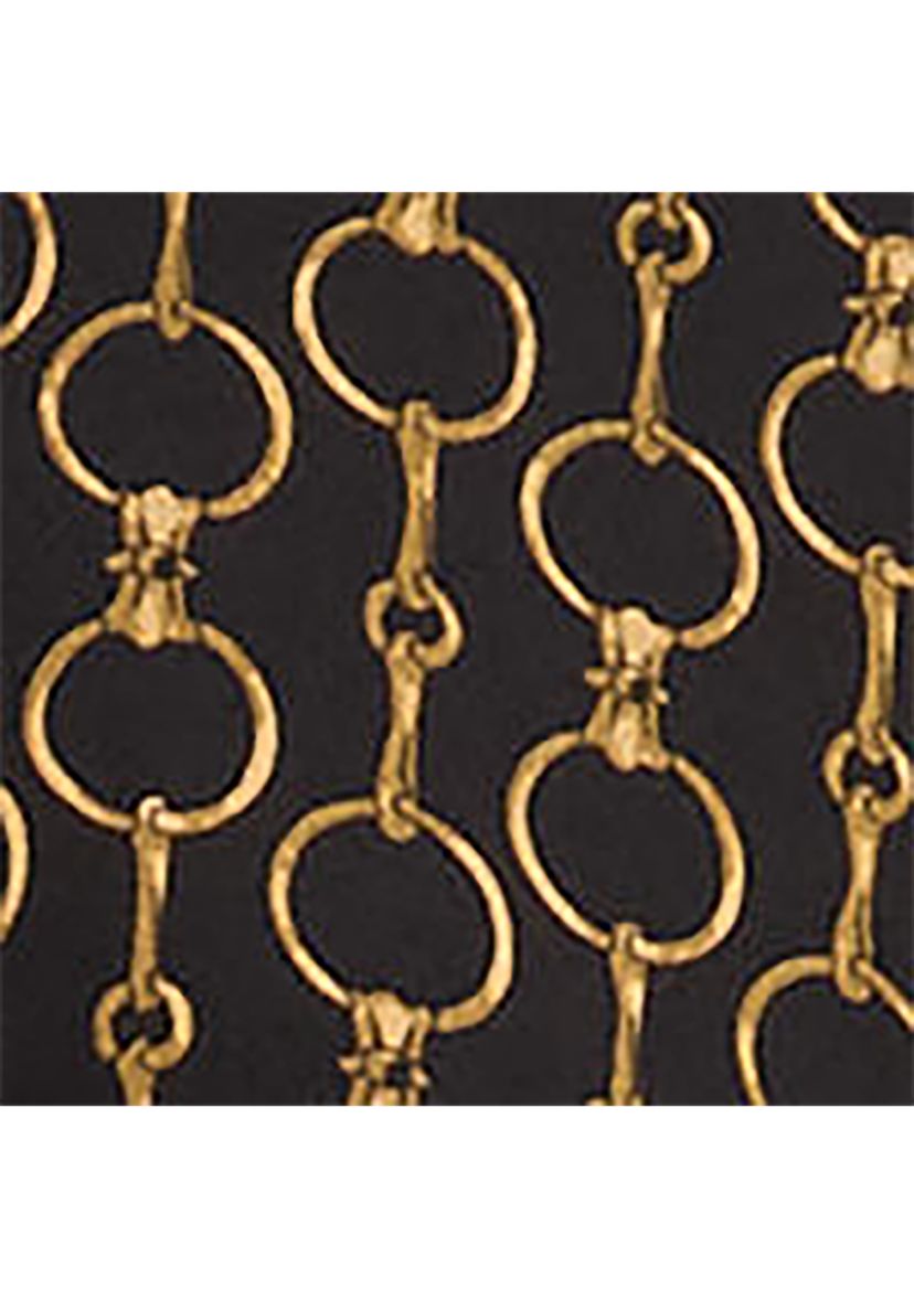 Womens Chain-Print Crepe Shirtdress