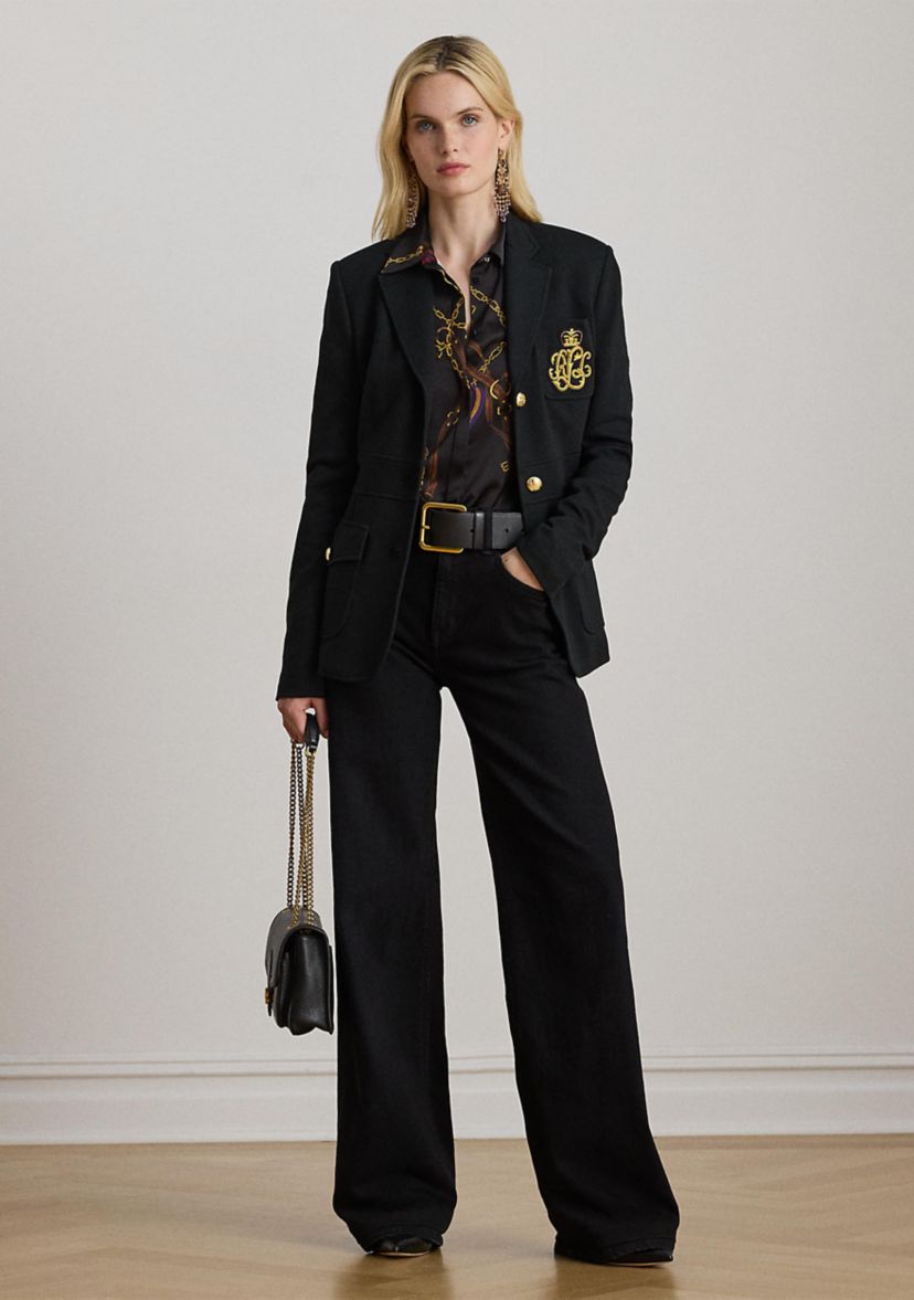 Classic Fit Belting-Print Satin Shirt