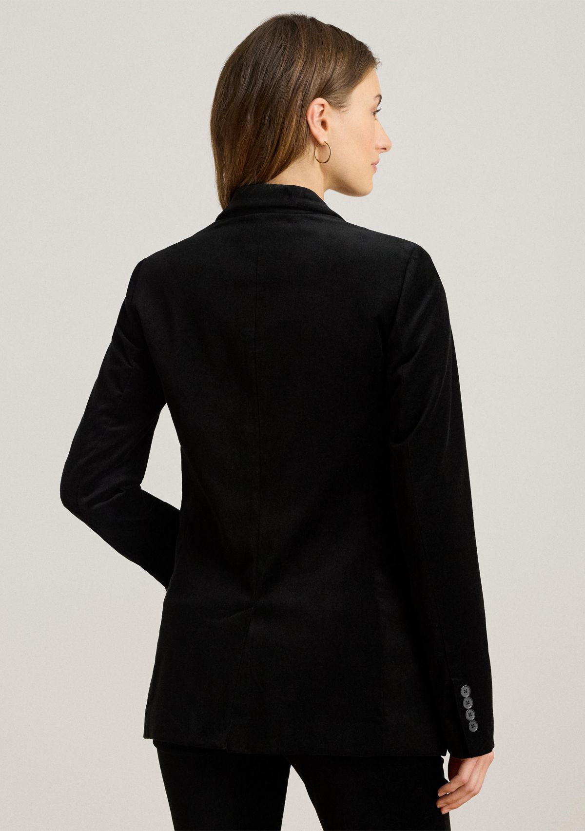 Womens Stretch Velvet Blazer