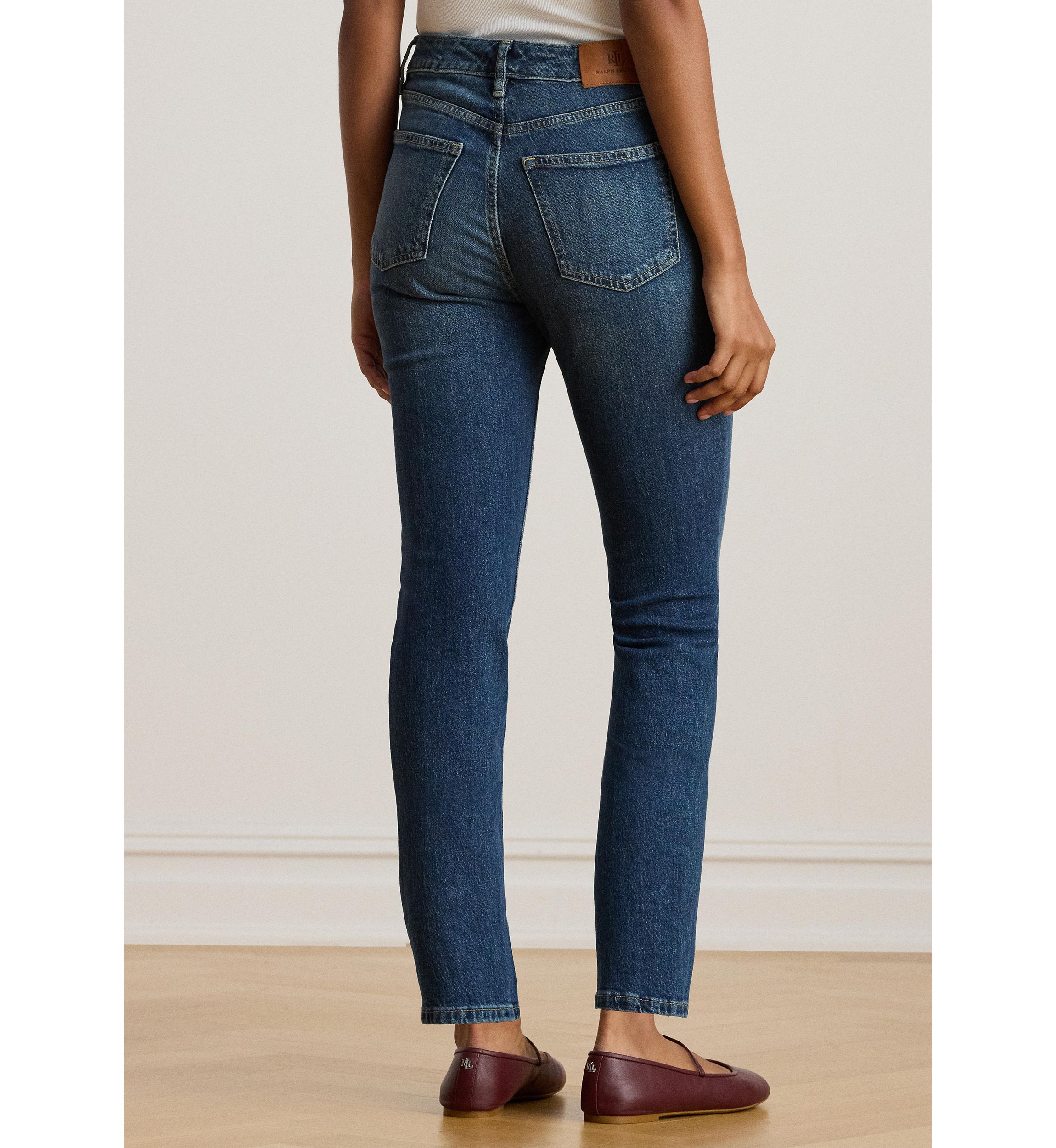 High-Rise Straight Ankle Jeans