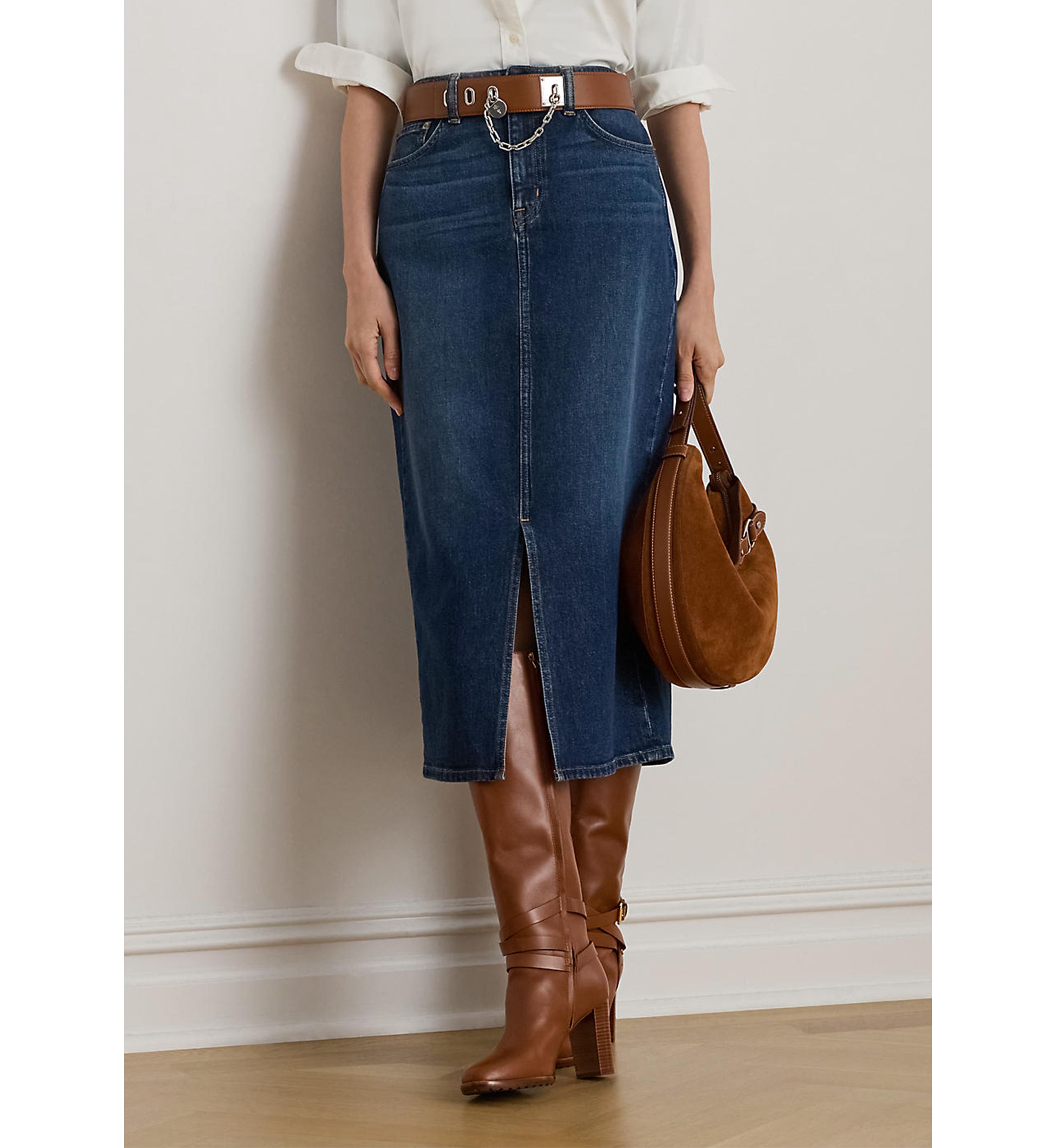 Denim Midi Skirt