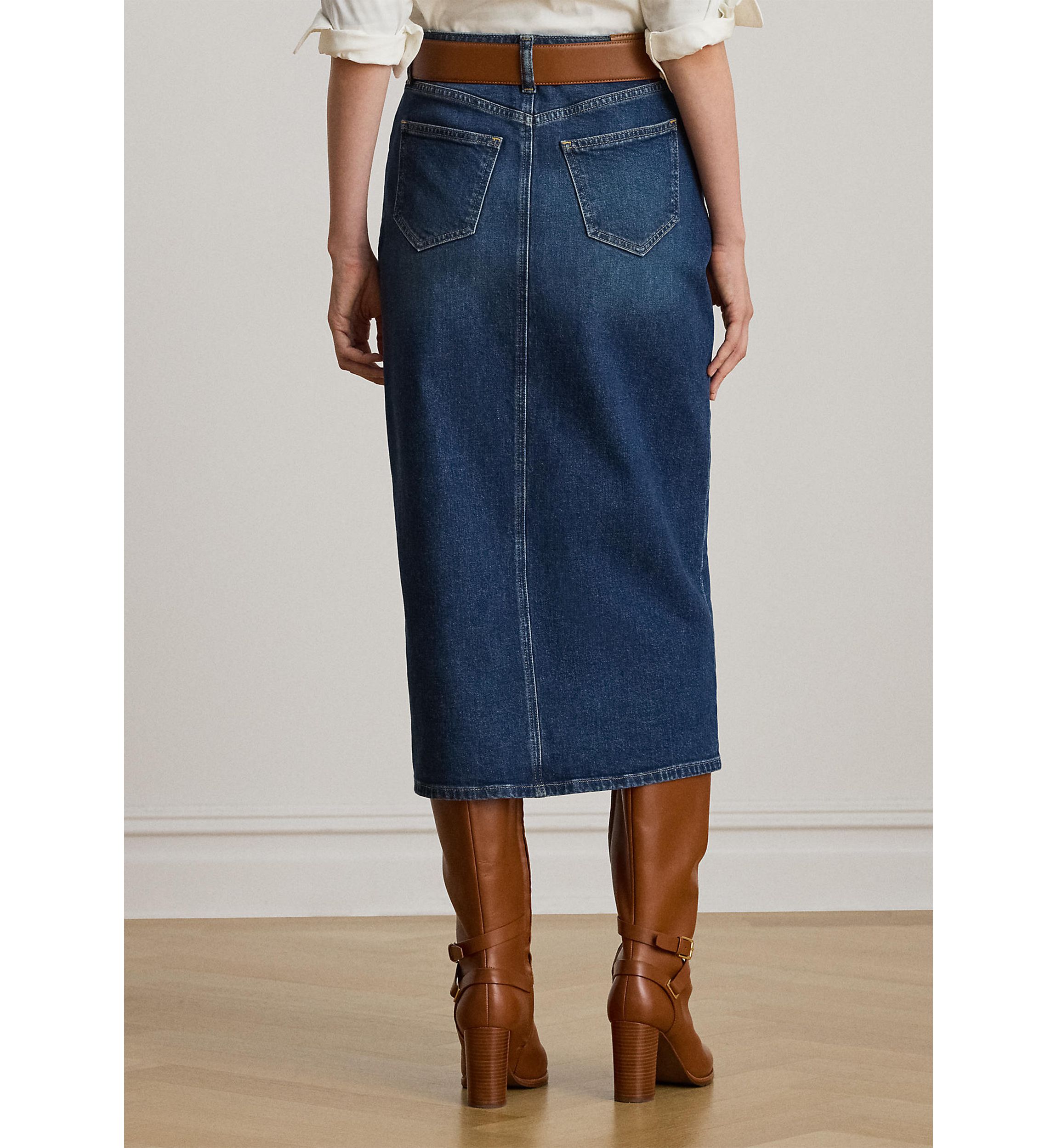 Denim Midi Skirt