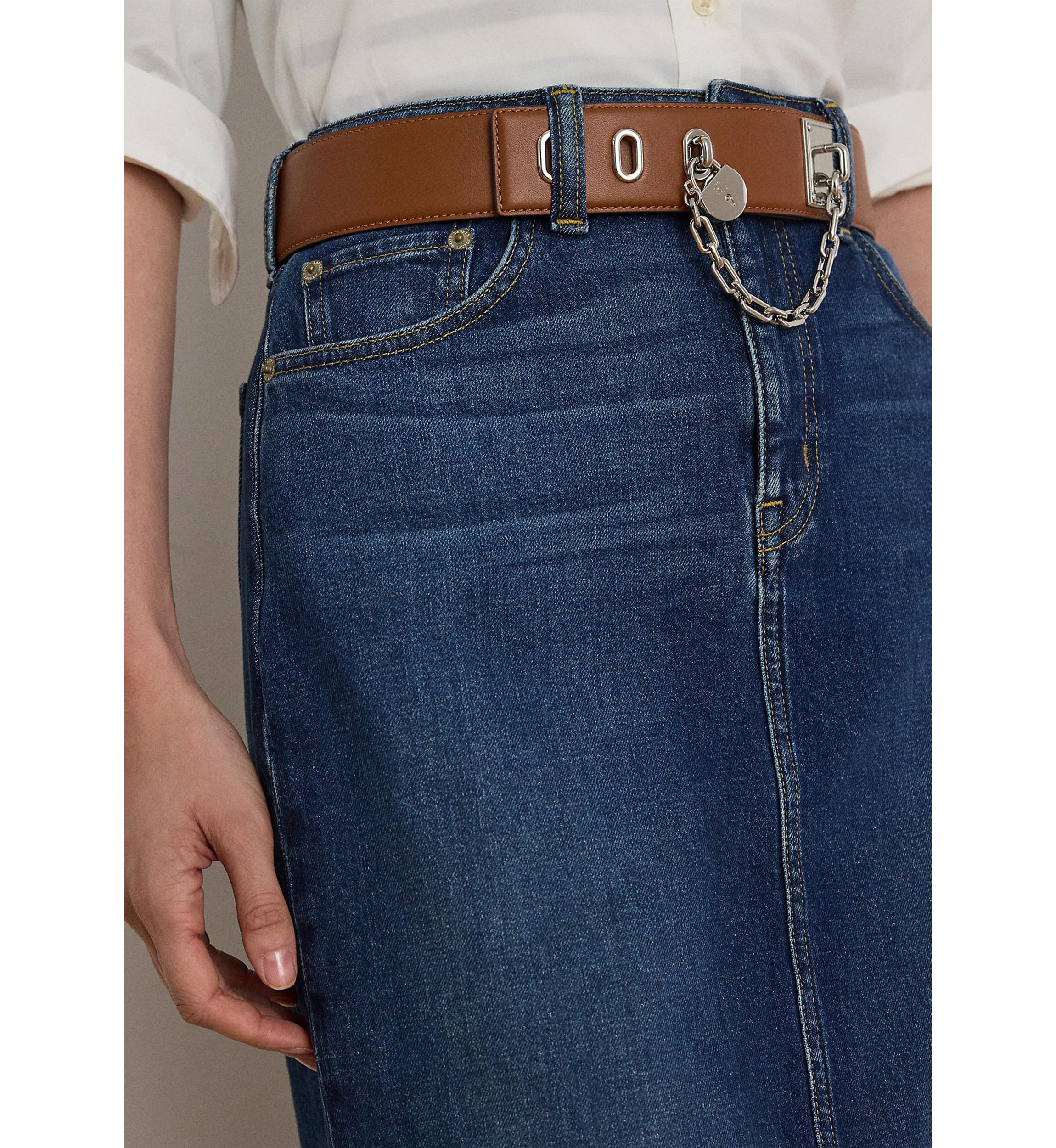Denim Midi Skirt