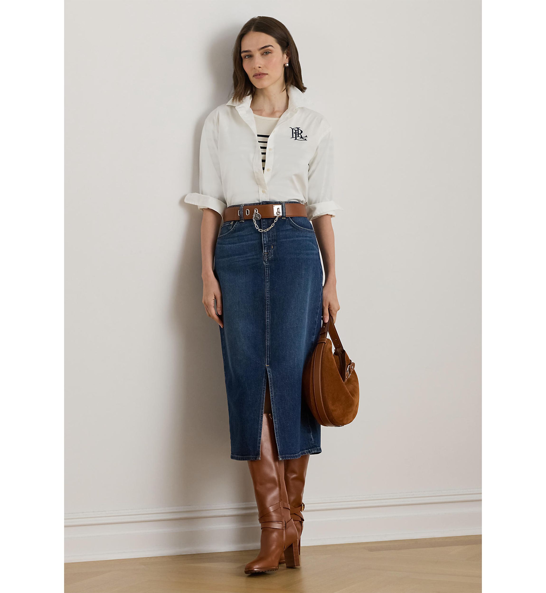 Denim Midi Skirt